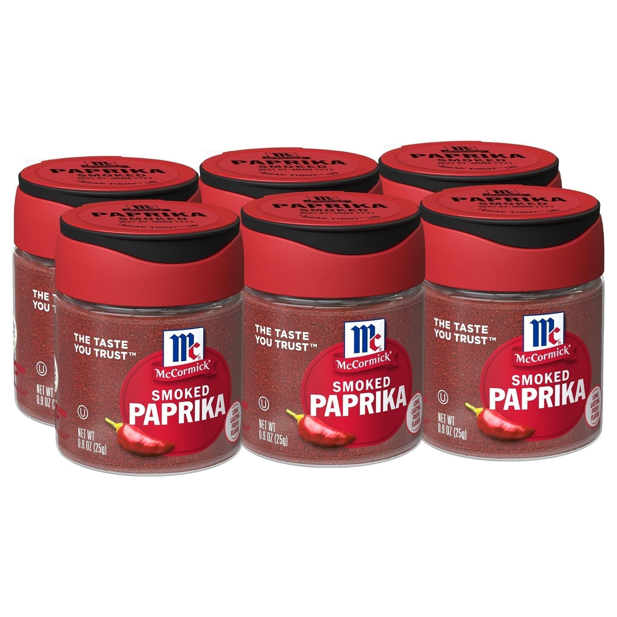 McCormick Smoked Paprika Spice Blend, 0.9 oz, 6-Pack - McCormick