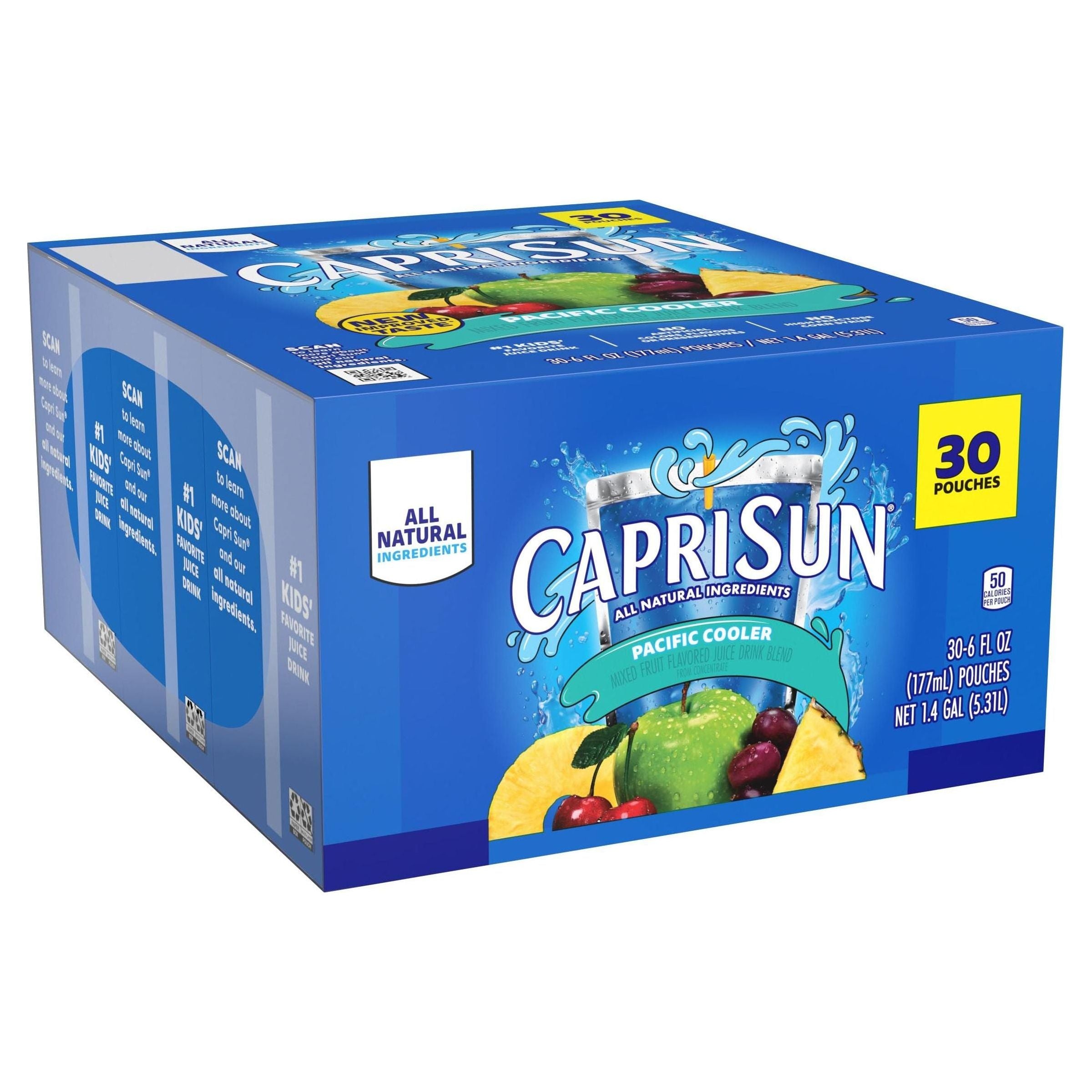 Capri Sun Pacific Cooler Mixed Fruit Juice Drink, 30 Pack, 6 oz Pouches - Capri Sun