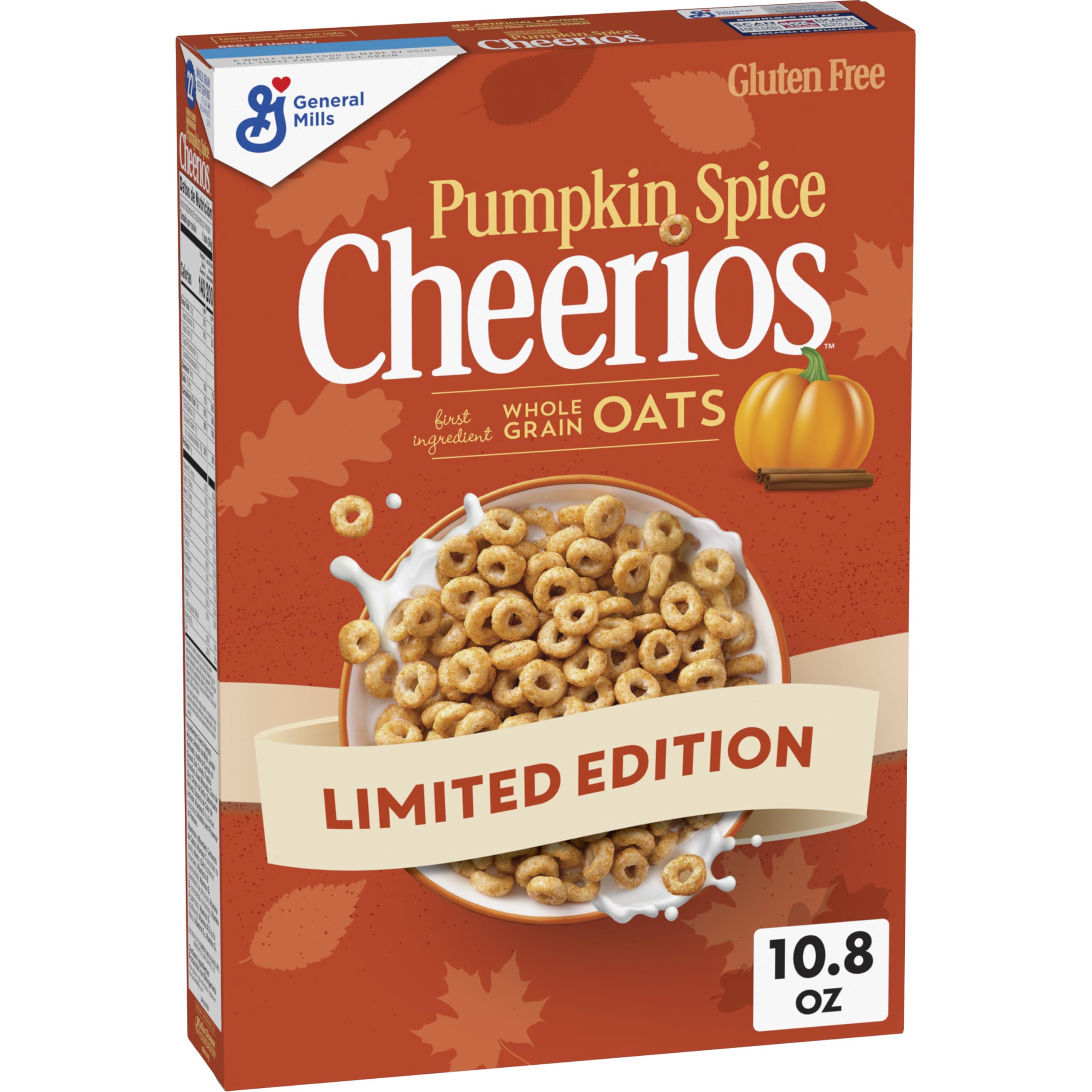 Pumpkin Spice Cheerios Cereal, 10.8 oz, 2 Pack