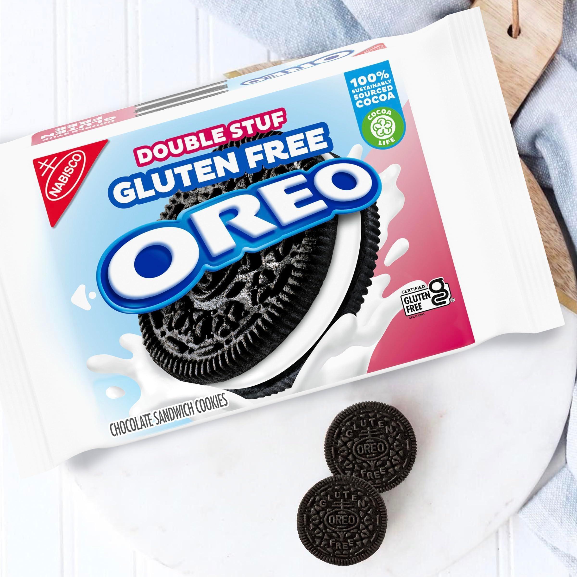 OREO Double Stuf Gluten Free Chocolate Cream Cookies, 12.47 oz Pack - Oreo