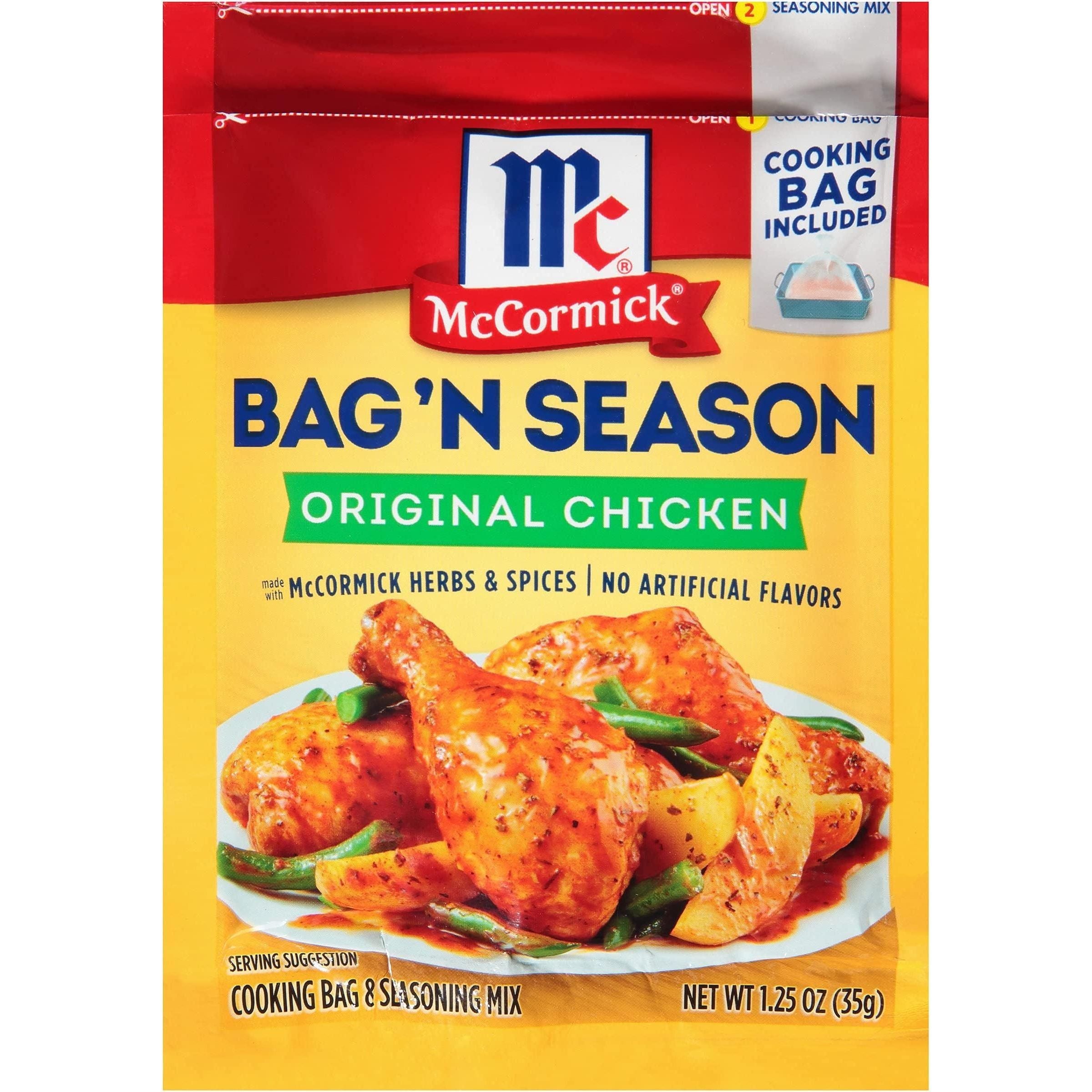 McCormick Original Chicken Seasoning Mix & Cooking Bag, 1.25 oz - McCormick