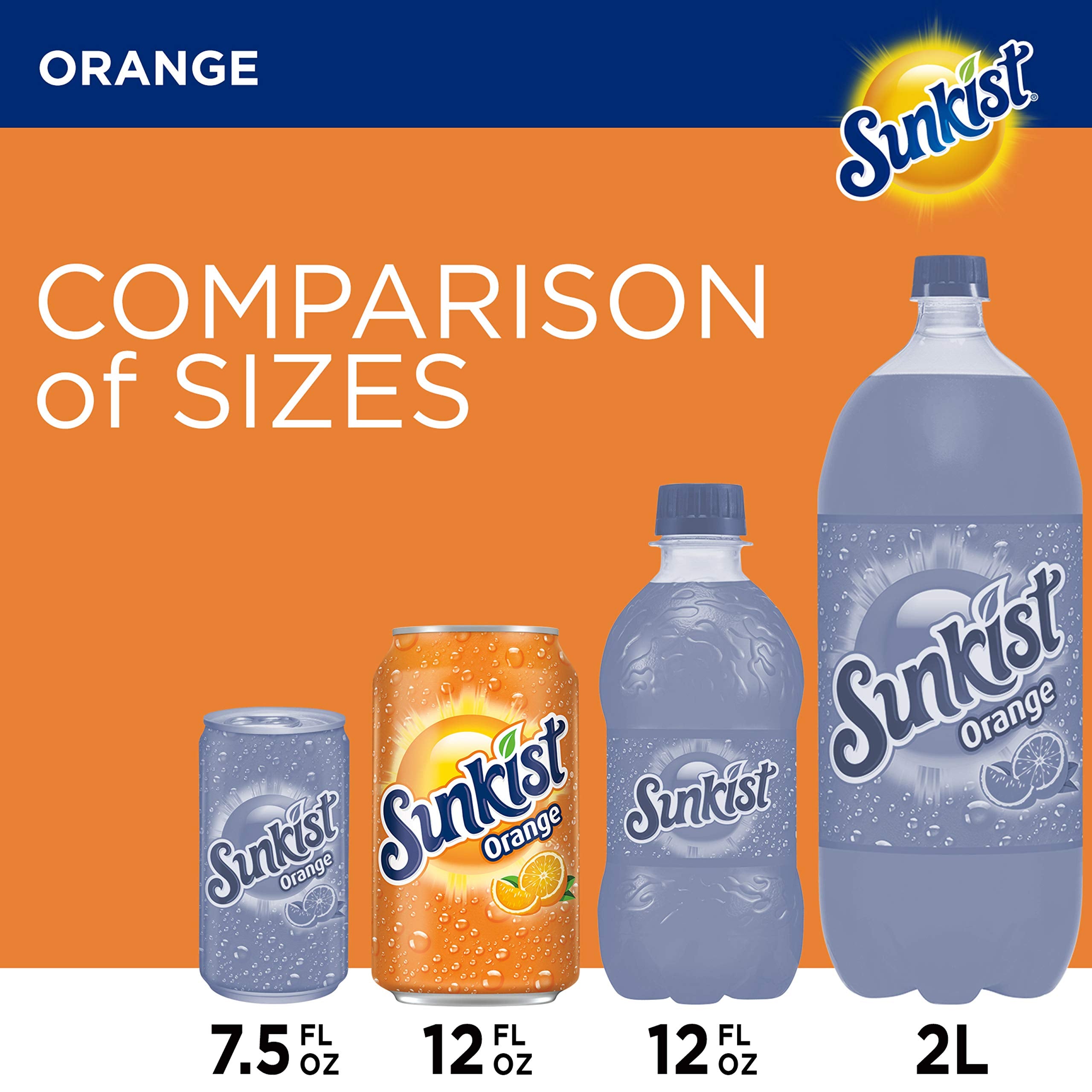 Sunkist Orange Soda, 12 fl. oz. Cans, 12 Pack (Pack of 2)
