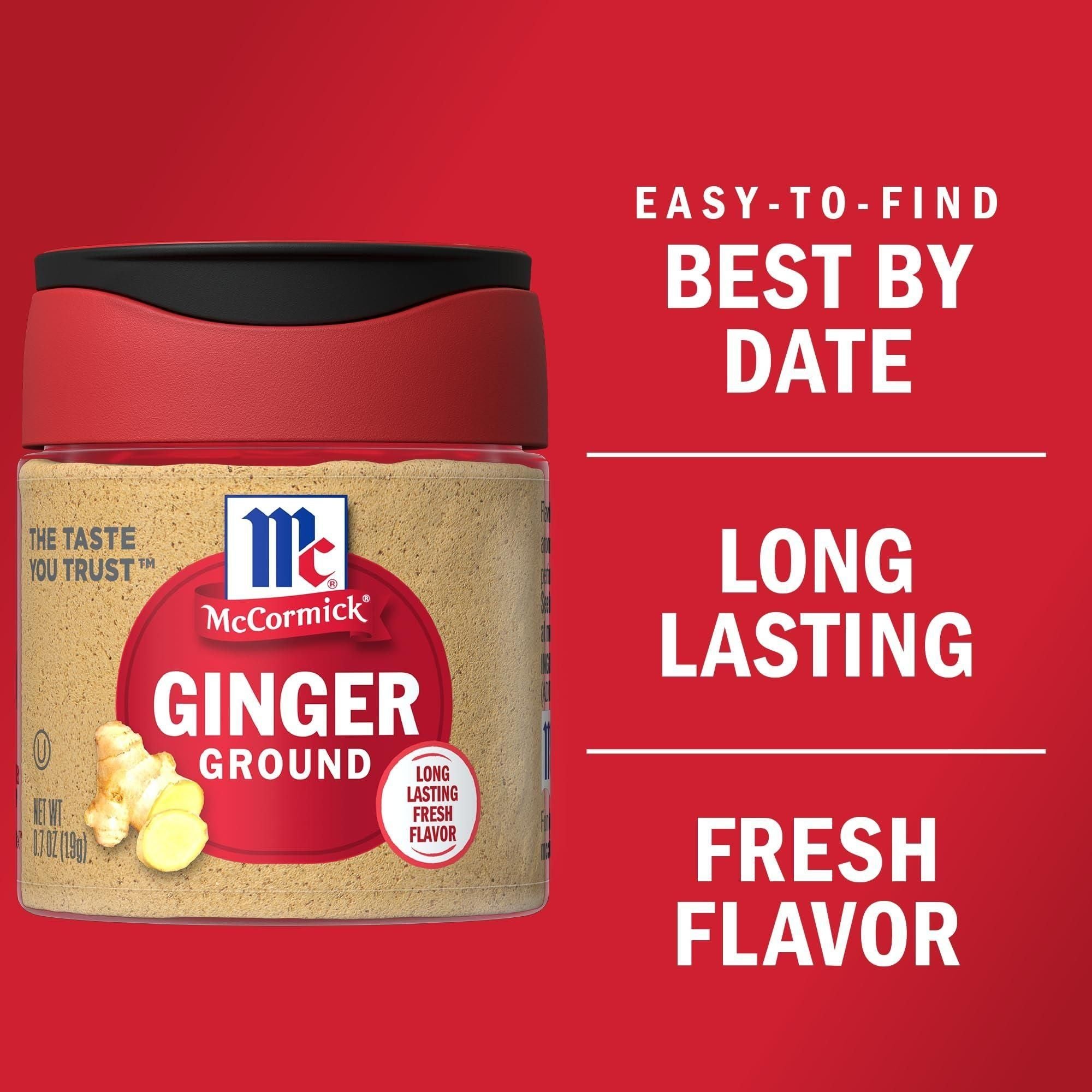 McCormick Hand-Picked Ground Ginger Spice, 0.7 oz, 6-Pack - McCormick