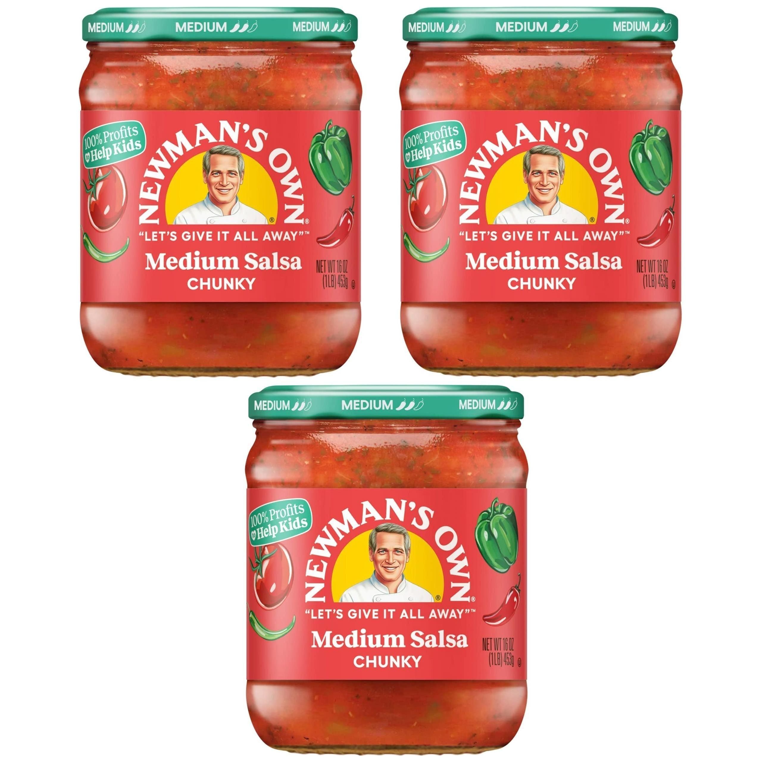 Newman's Own Medium Salsa Trio, 16 oz Jars - Newman's Own