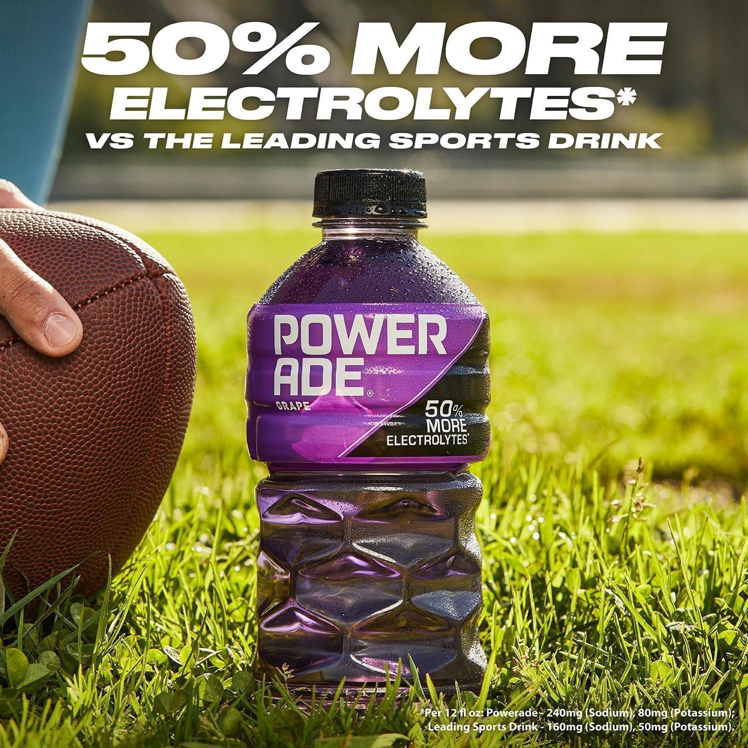 POWERADE Grape Sports Drink, 20 Oz - 24 Pack Hydration Boost - Powerade