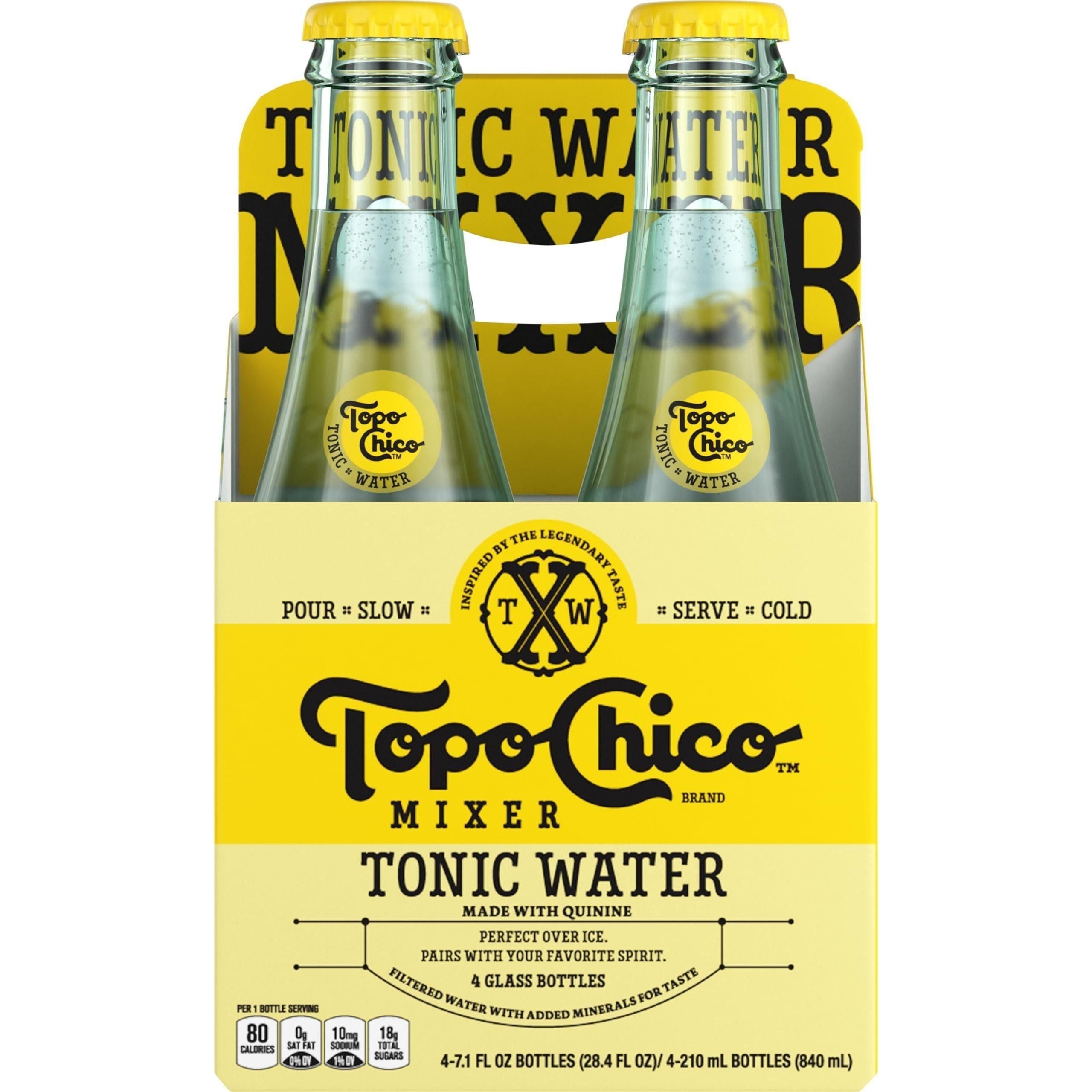 Topo Chico Premium Tonic Water – Pack of 4 (7.1 fl oz Bottles) - Topo Chico