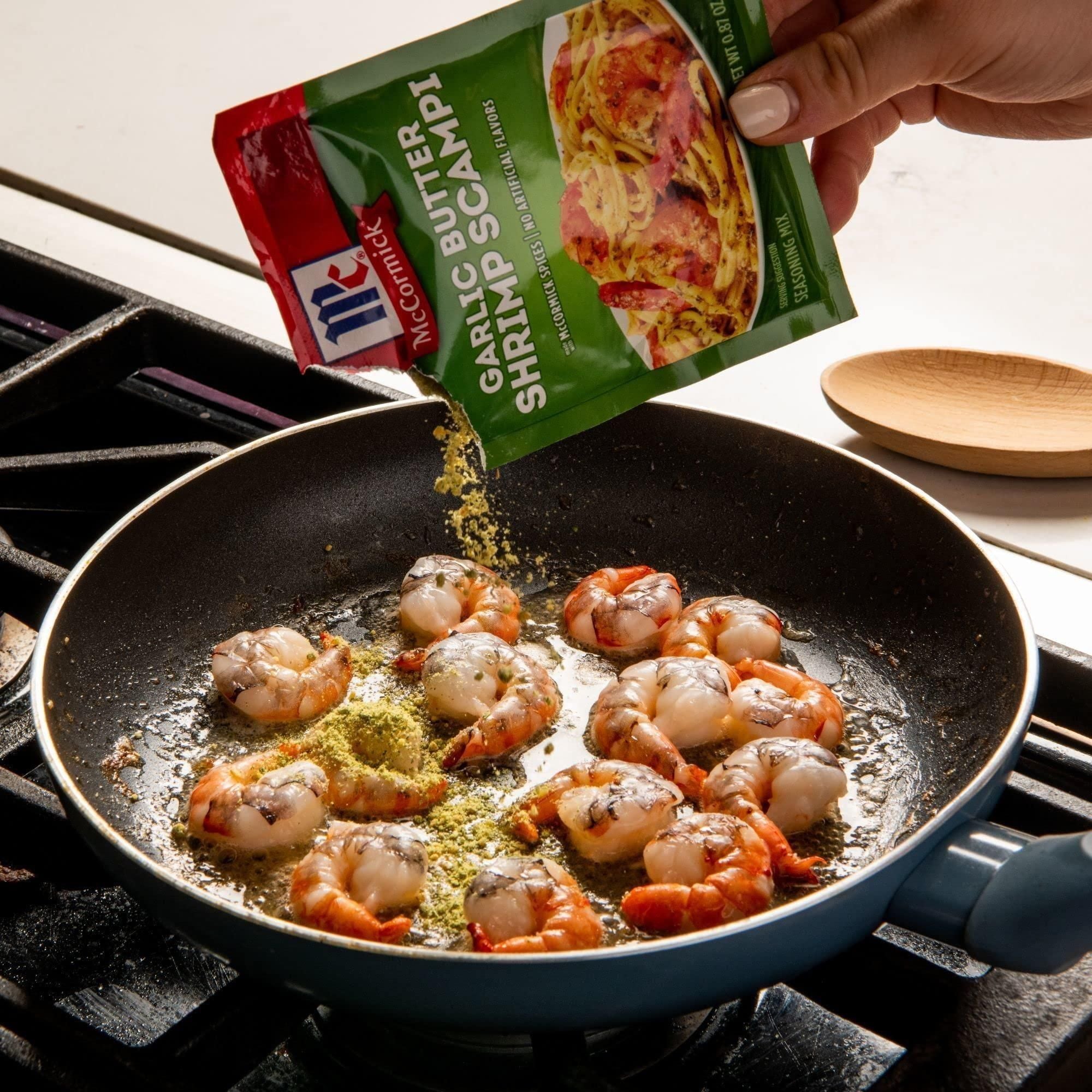 Garlic Butter Shrimp Scampi Seasoning Mix by McCormick, 0.87 oz (12 Pack) - McCormick