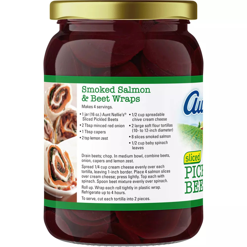 Aunt Nellie's Sliced Pickled Beets, 16 KKS1&nbsp;oz glass jar (4 pack) - Aunt Nellie's