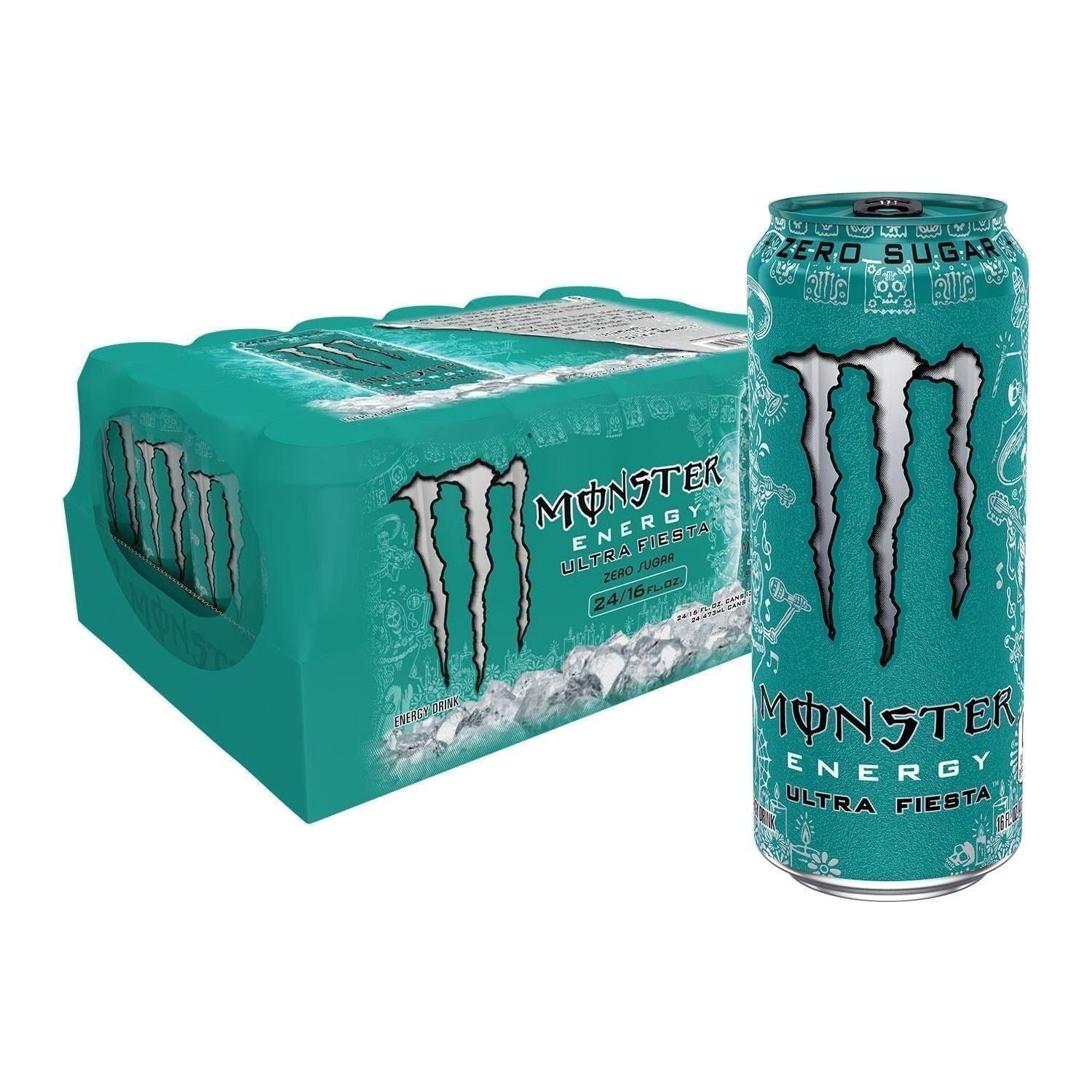 Monster Energy Ultra Fiesta 24-Pack - 16 oz Energy Drink Cans - Monster Energy