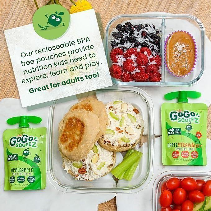 Gogo Squeeze Fruit Snack Pouches - Apple Banana Flavor, Pack of 4 (3.2 oz each) - Gogo
