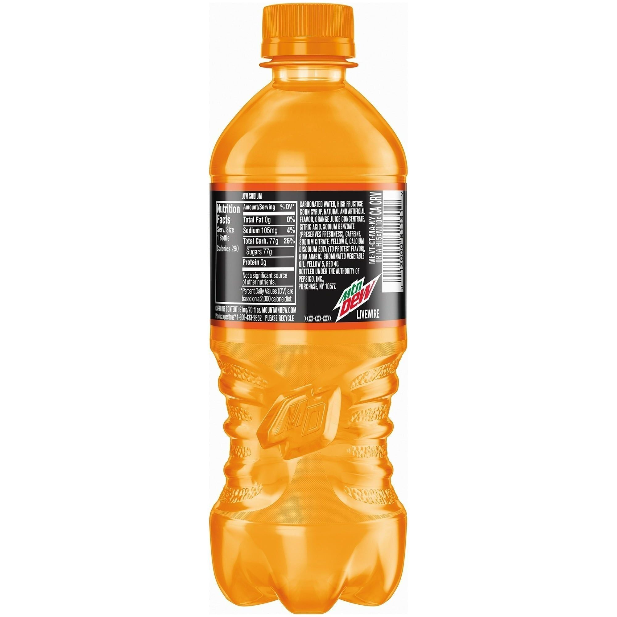 Mountain Dew Live Wire, 20 oz,  Case of 24 - Mountain Dew