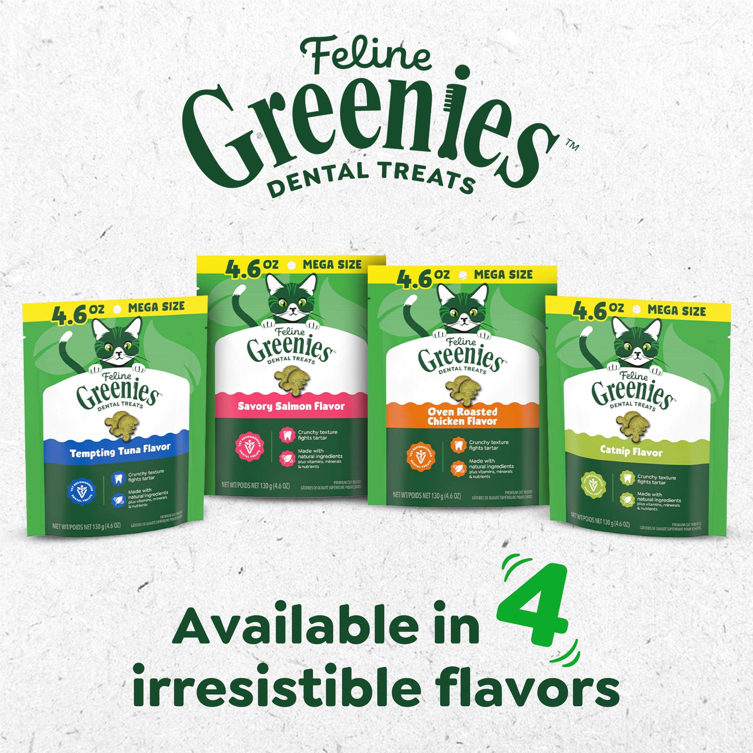 GREENIES Feline Veterinarian-Recommended Adult Natural Denta, 9.75 OZ