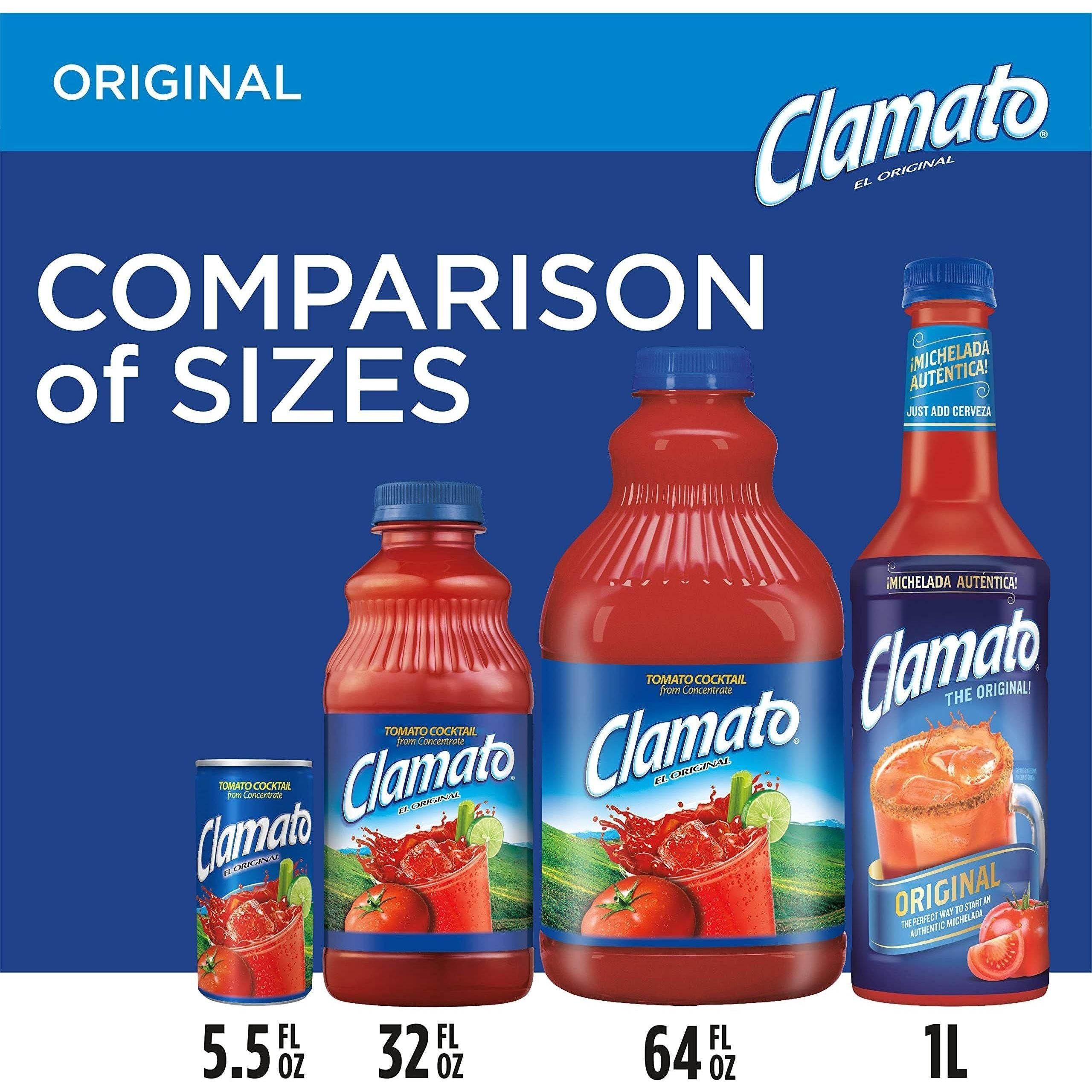 Clamato Original Tomato Cocktail Mixer, 64 fl oz, Bottle - Clamato