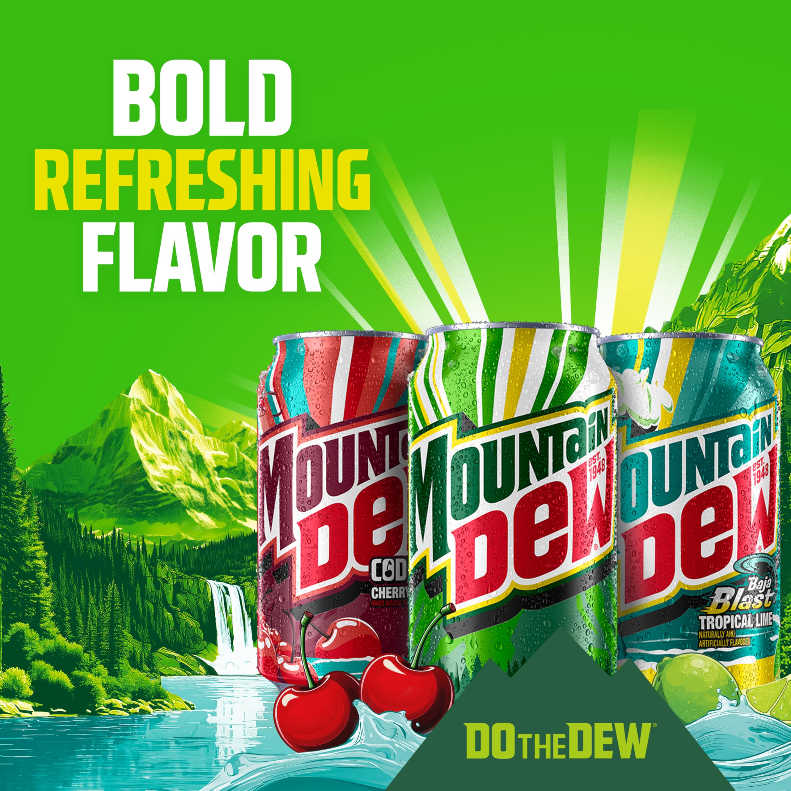 Mountain Dew, Dirty Mountain Dew, Cream Soda Dew, 12 fl oz Cans, (12 Pack) - Mountain Dew