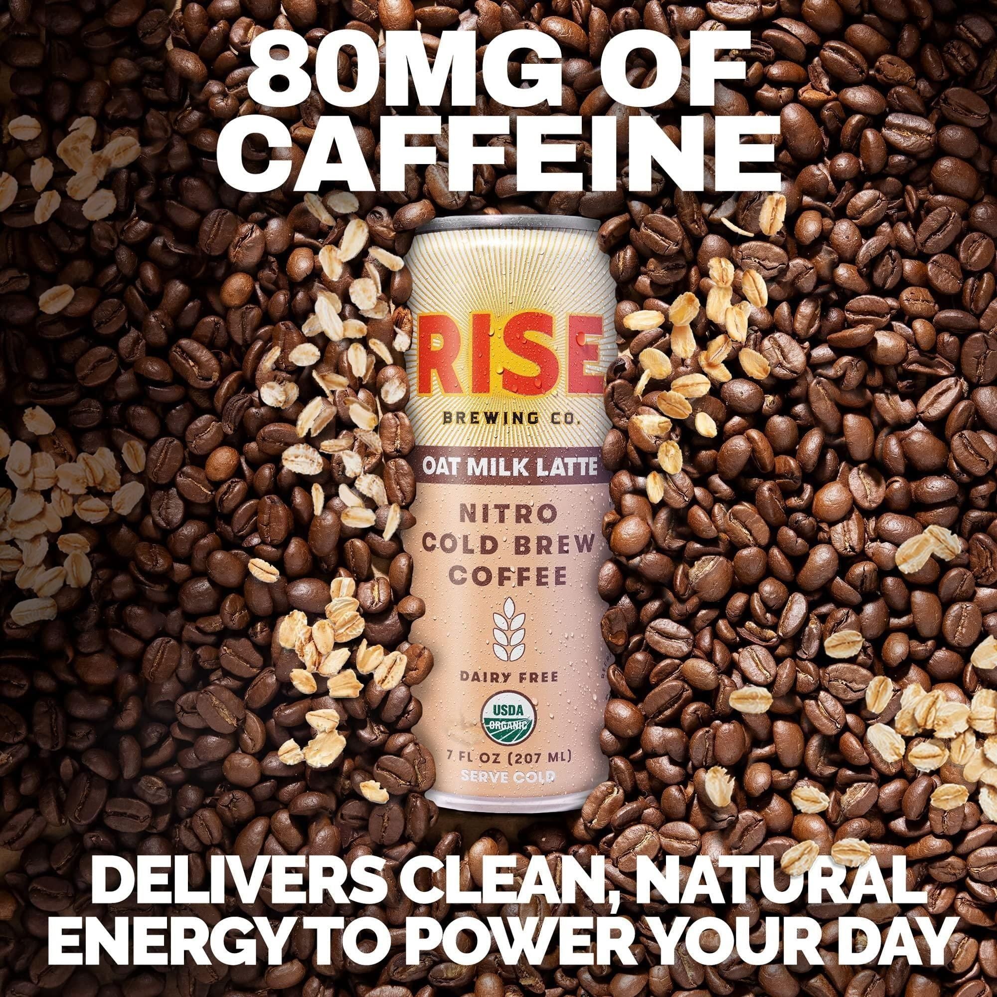 RISE Brewing Co. Oat Milk Latte Nitro Cold Brew, Dairy-Free, 7 fl oz Can - Rise Brewing