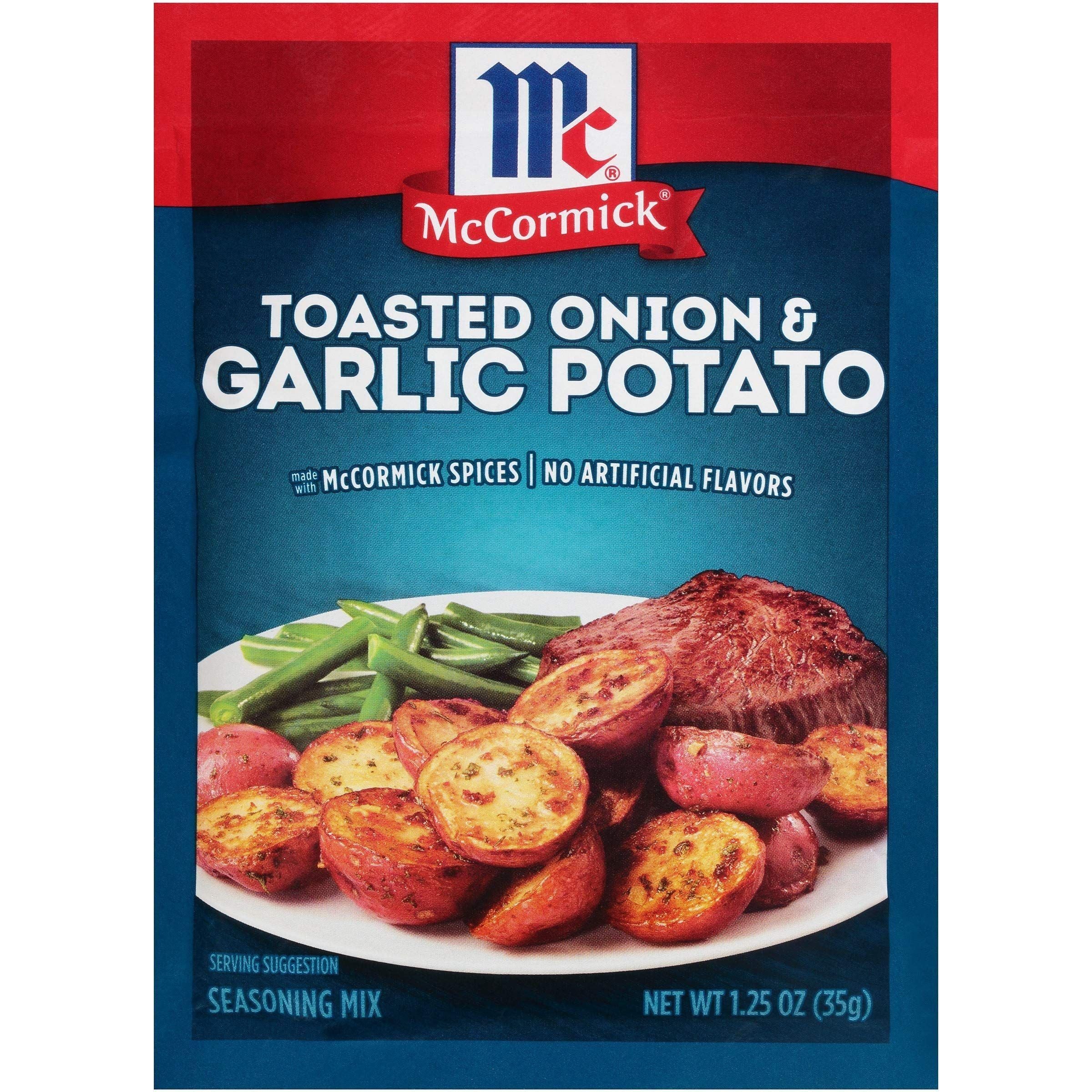 McCormick Toasted Onion & Garlic Roasted Potato Seasoning, 1.25 oz (12 Pack) - McCormick