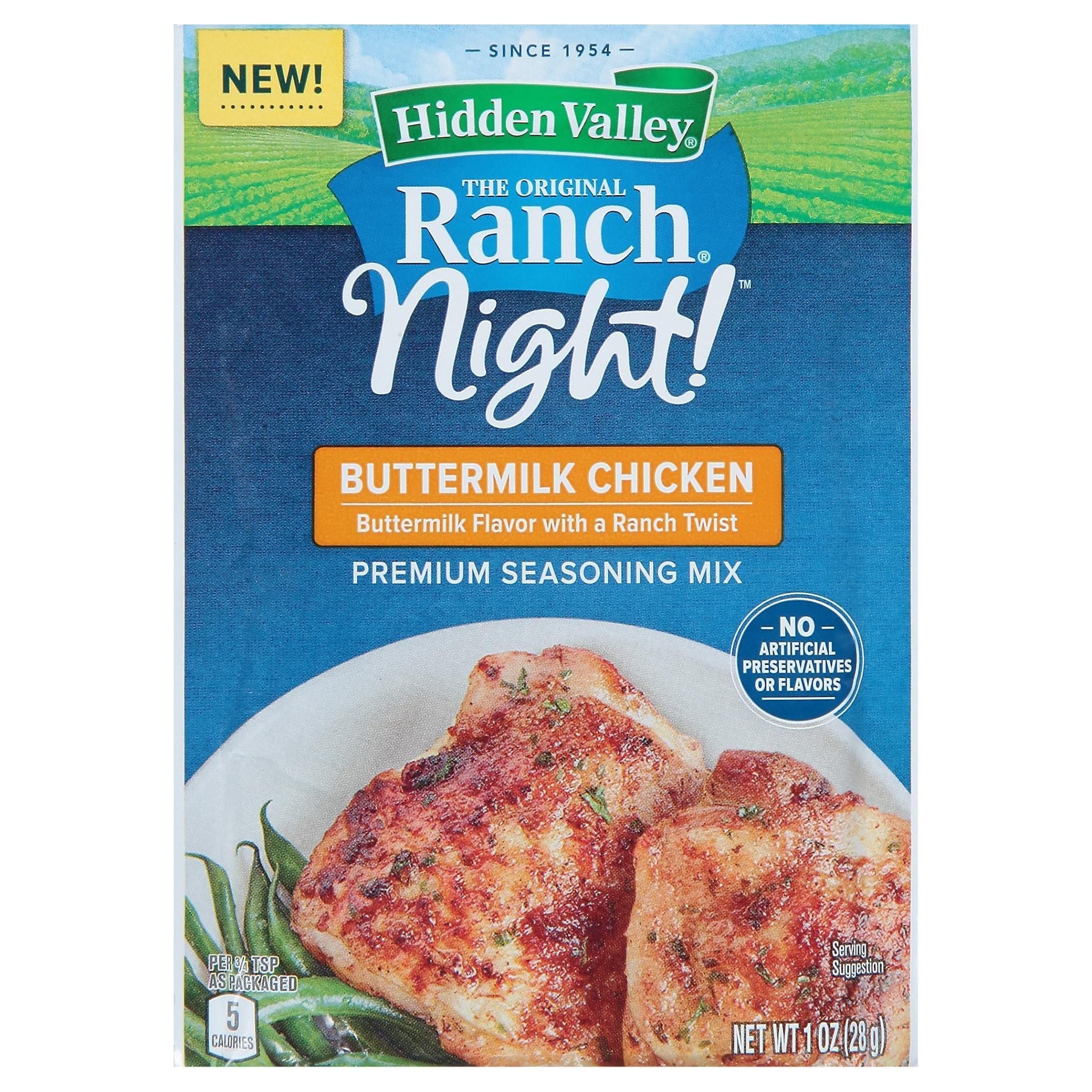 Hidden Valley Ranch Buttermilk Chicken Recipe Mix, Gluten-Free 1 oz Packet - Hidden Valley