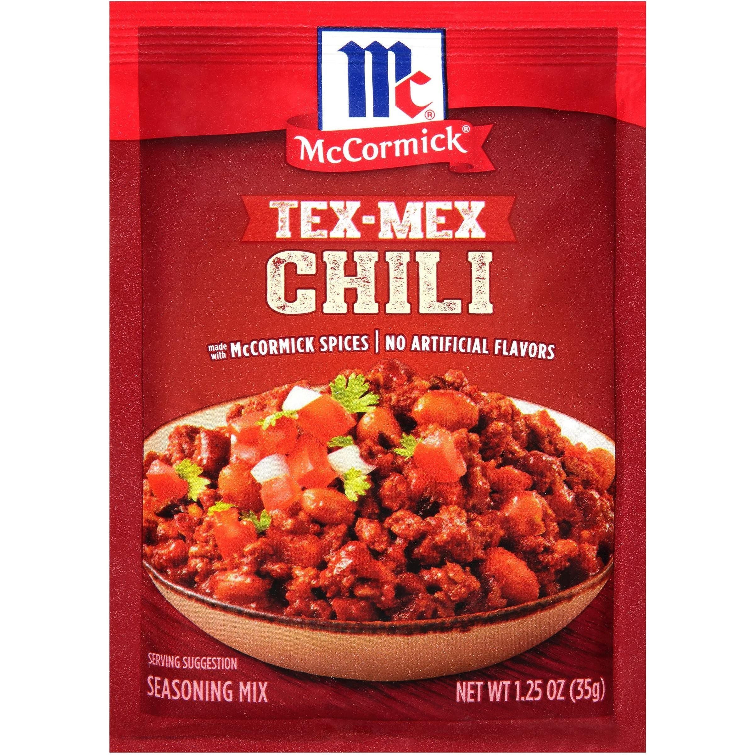McCormick Tex-Mex Chili Spice Blend, 1.25 oz, Pack of 12 - McCormick