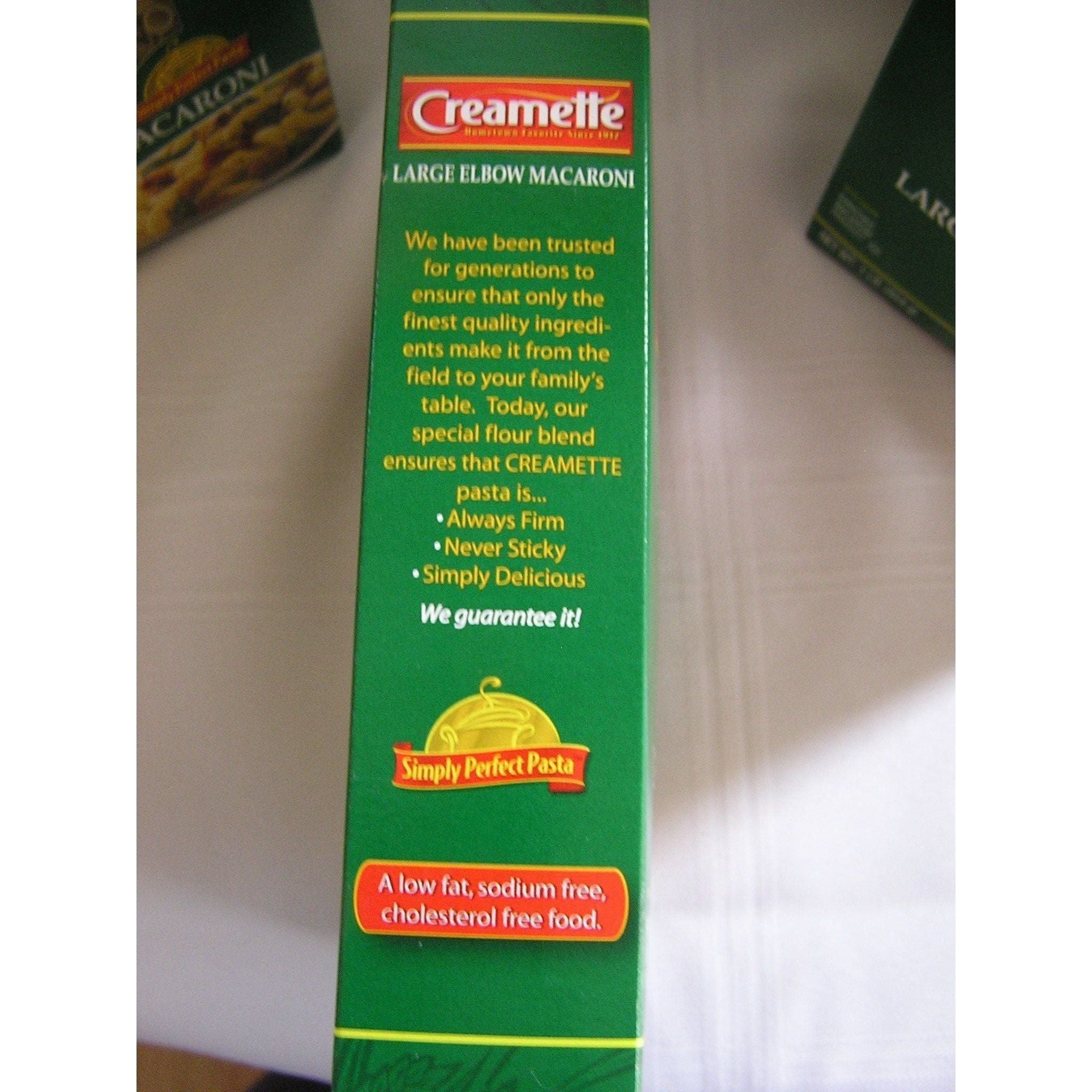 Creamette Family-Sized Large Elbow Macaroni Pasta - 4 x 1 Pound Boxes - Creamette