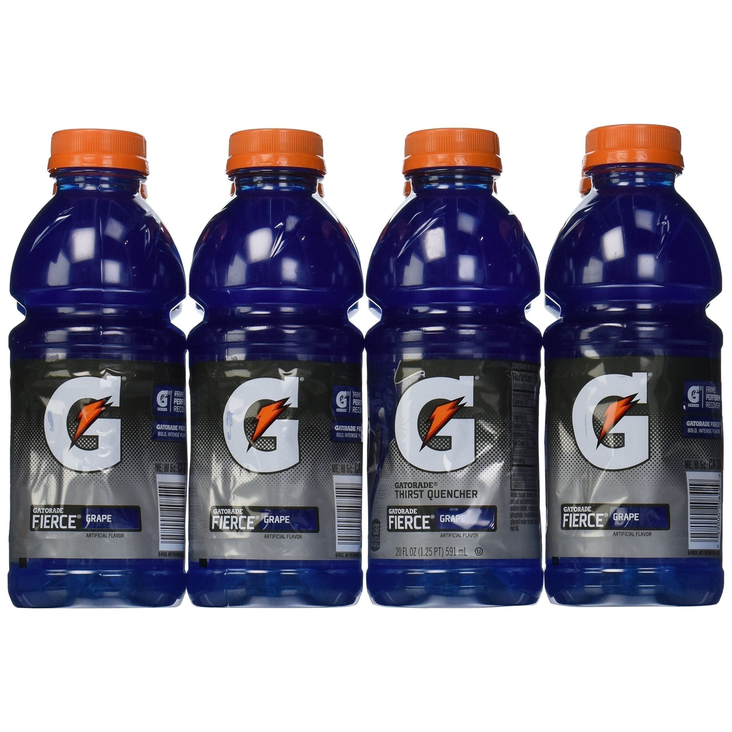 Gatorade Wide Mouth Fierce Grape, 8 ct, 20 oz - Gatorade