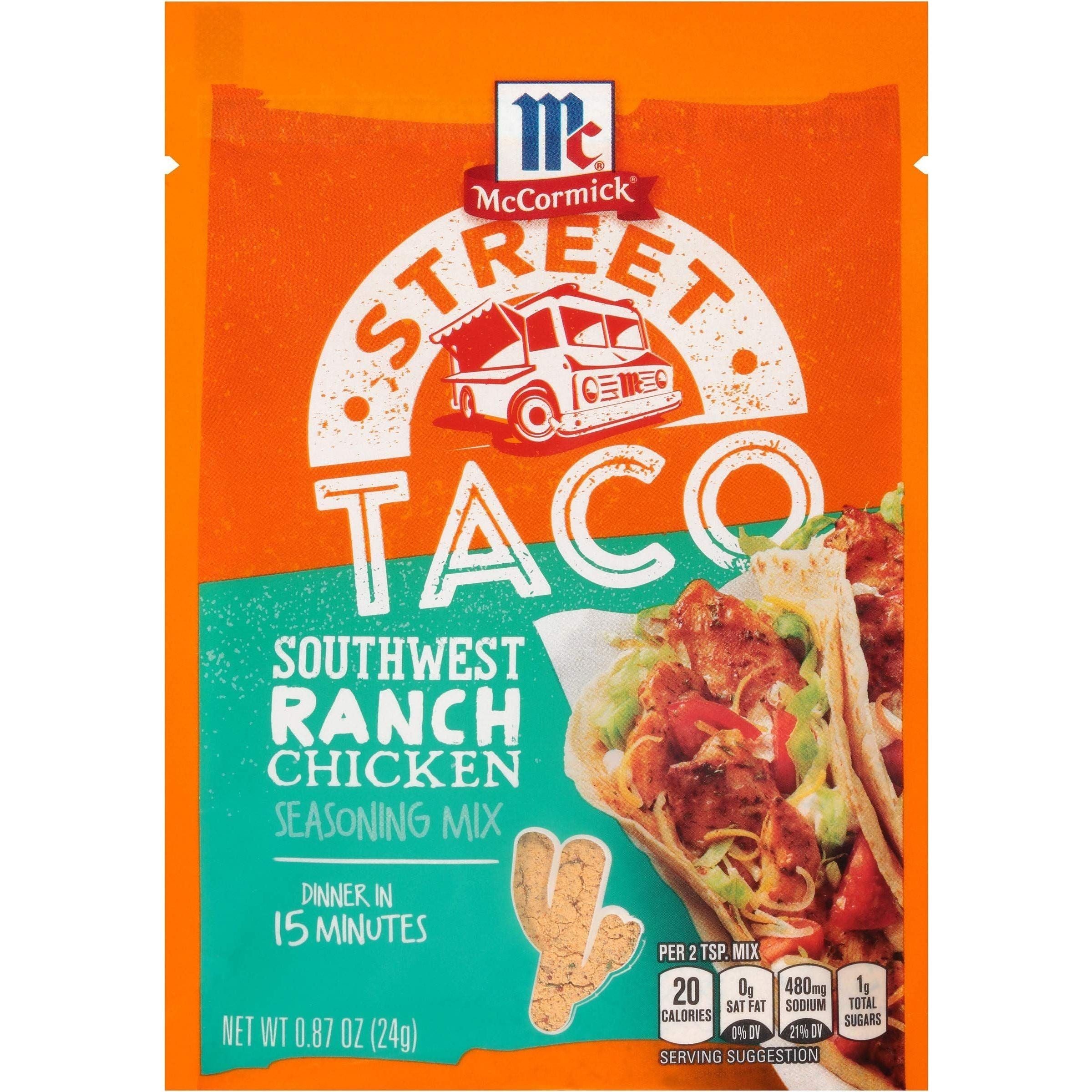 Southwest Ranch Chicken Taco Seasoning Mix by McCormick, 0.87 oz - McCormick