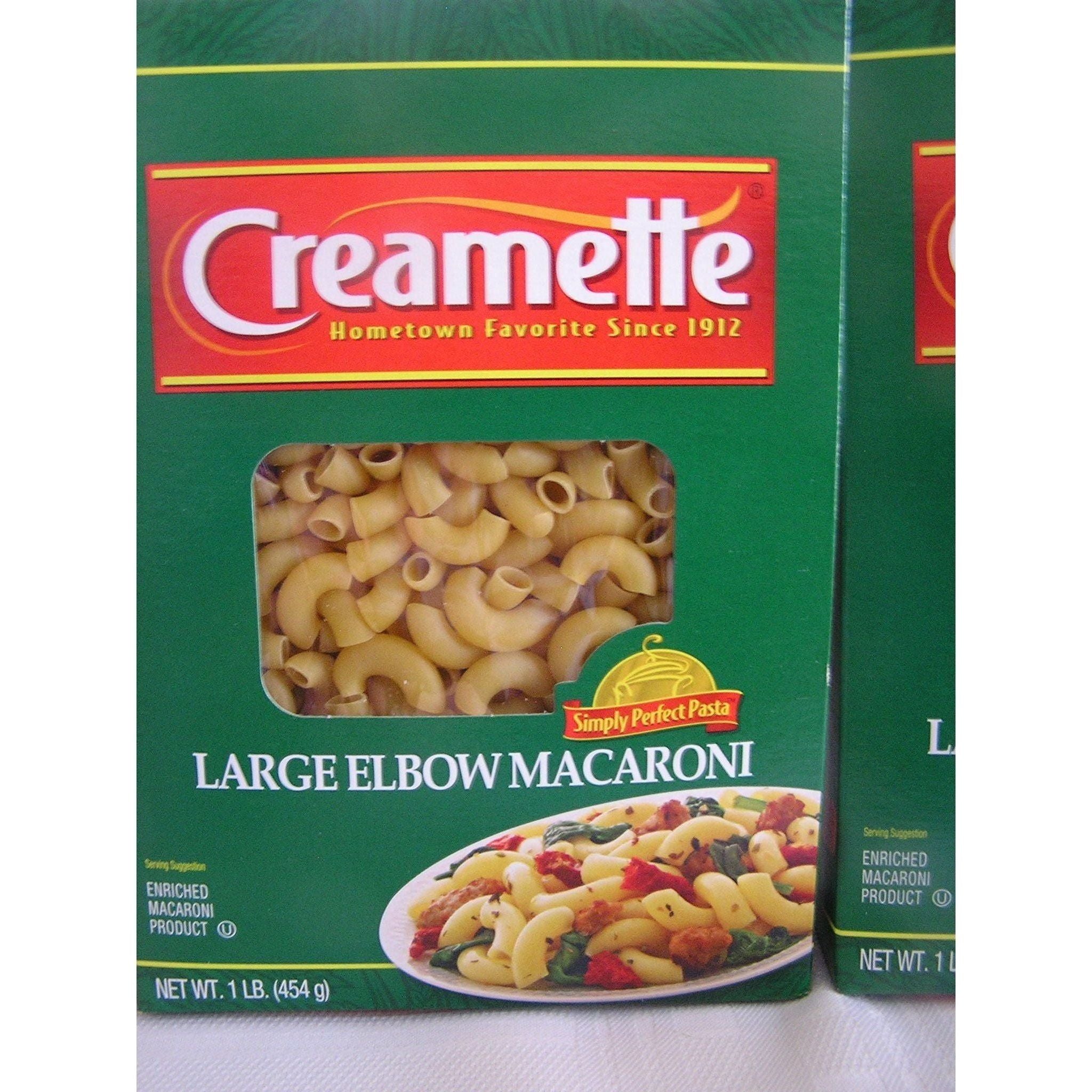 Creamette Family-Sized Large Elbow Macaroni Pasta - 4 x 1 Pound Boxes - Creamette