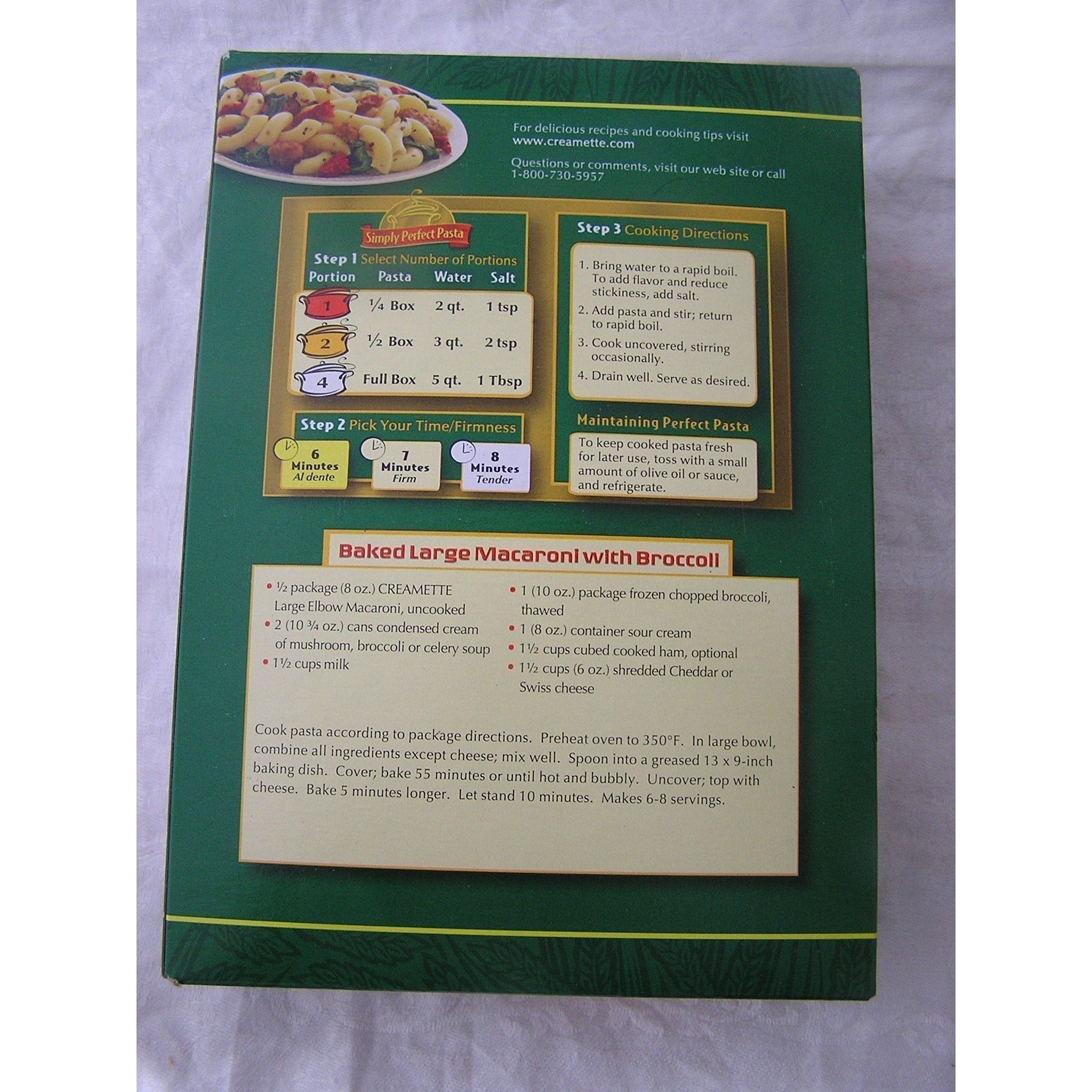 Creamette Elbow Macaroni Noodles - Pack of Three 1 lb Boxes - Creamette