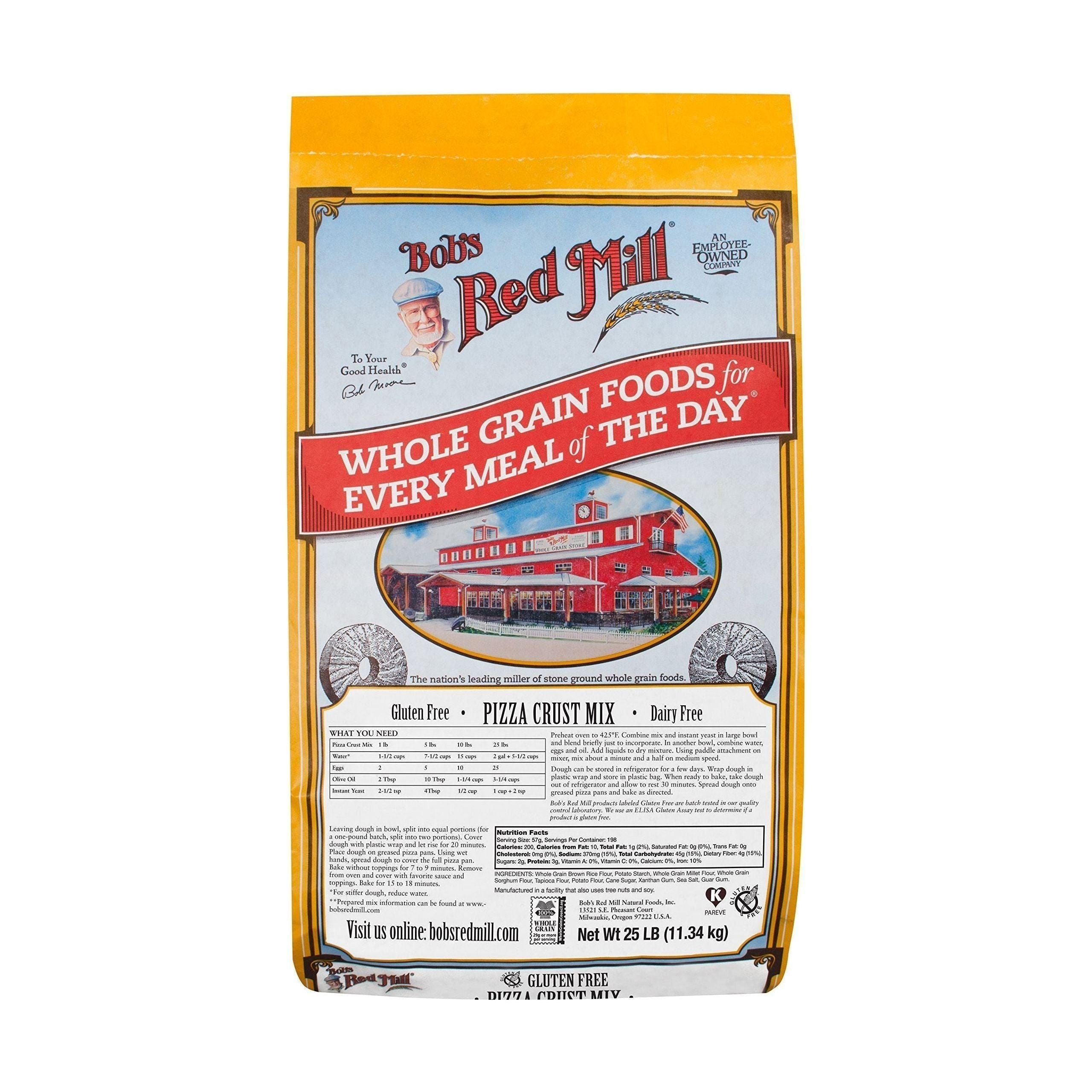 Bob's Red Mill Gluten Free Pizza Crust Mix - 25 lb Bulk Package (Pack of 1) - Bob's Red Mill