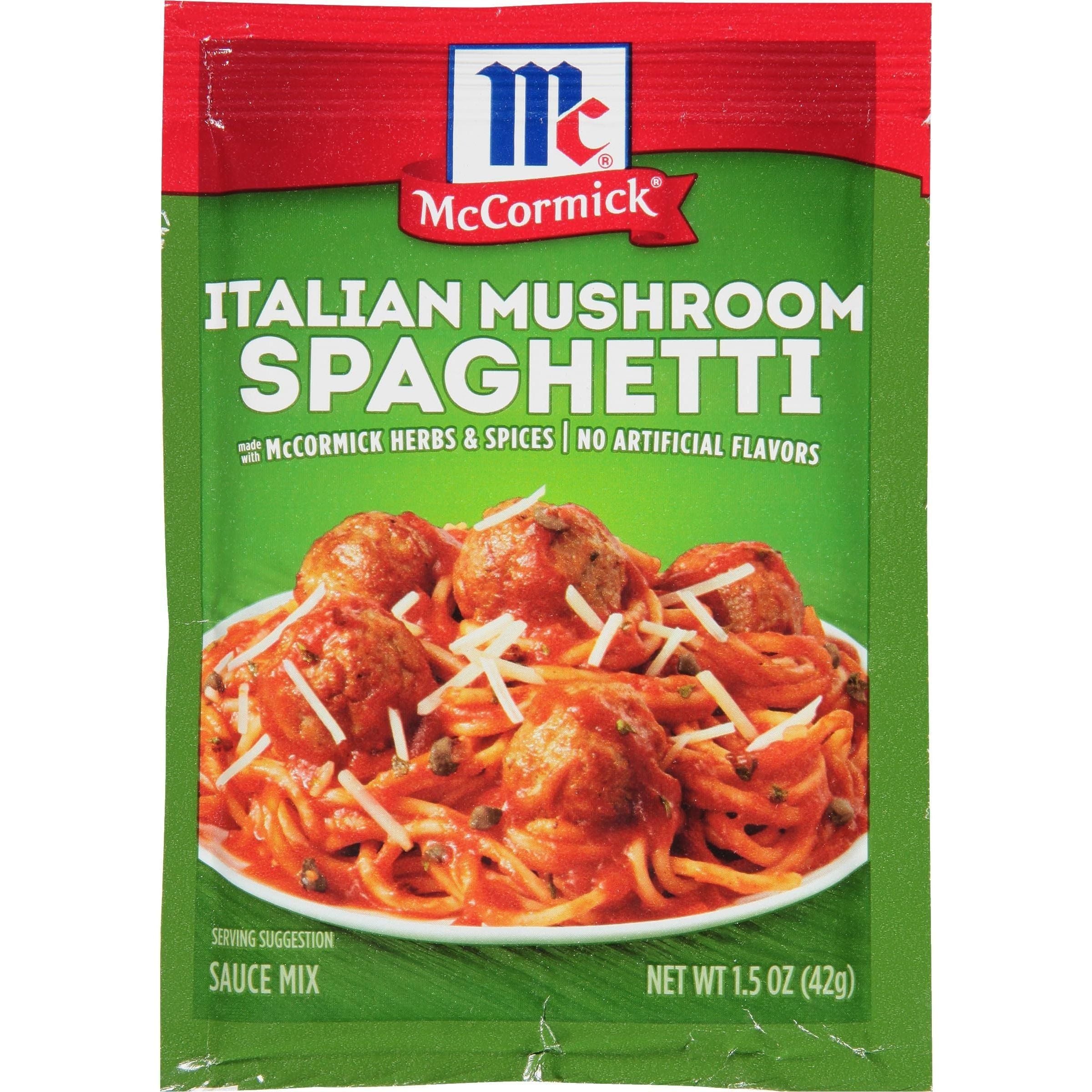 McCormick Italian Mushroom Garlic & Basil Pasta Sauce Mix, 1.5 oz - McCormick