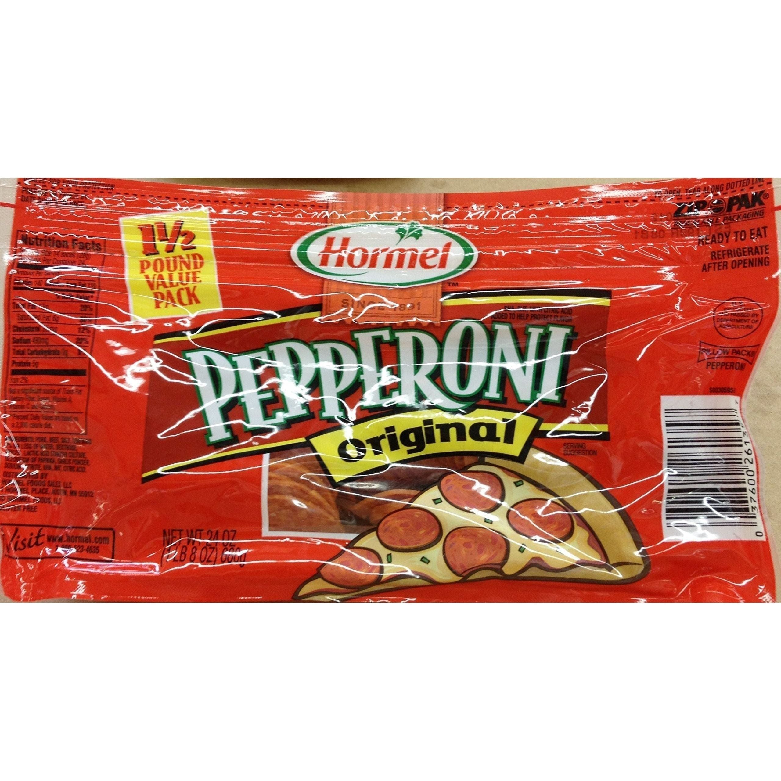Hormel Deli Thin Sliced Pepperoni - 21 Ounce Pack (1.5 Pounds) - Hormel