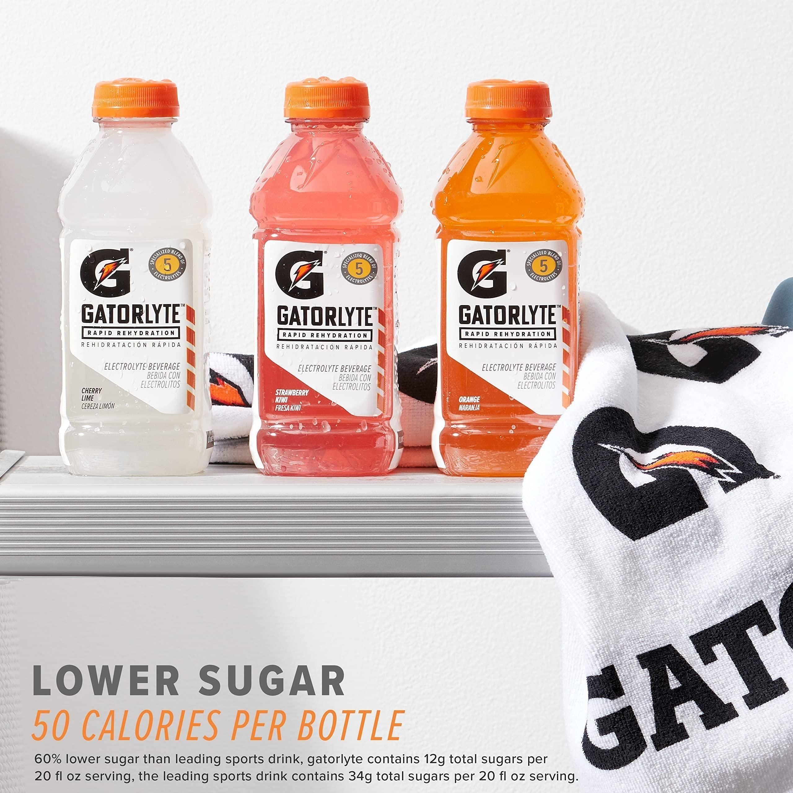 Gatorlyte Rapid Rehydration Electrolyte Beverage, Orange, 20oz Bottles (12 Pack) - Gatorade