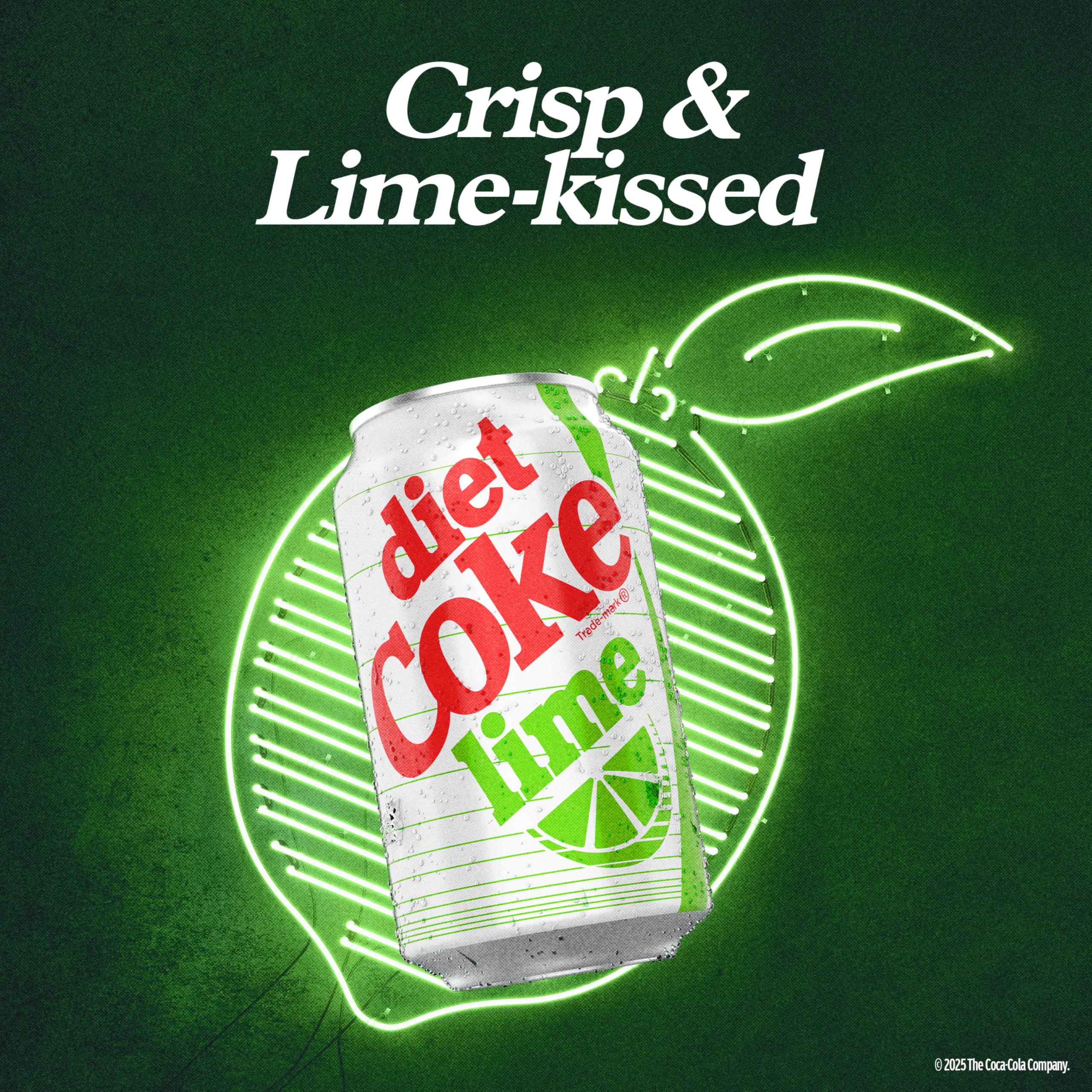 Diet Coke Lime Soda Soft Drink, 12 fl oz, 12 Pack Fridge Pack Cans - Diet Coke