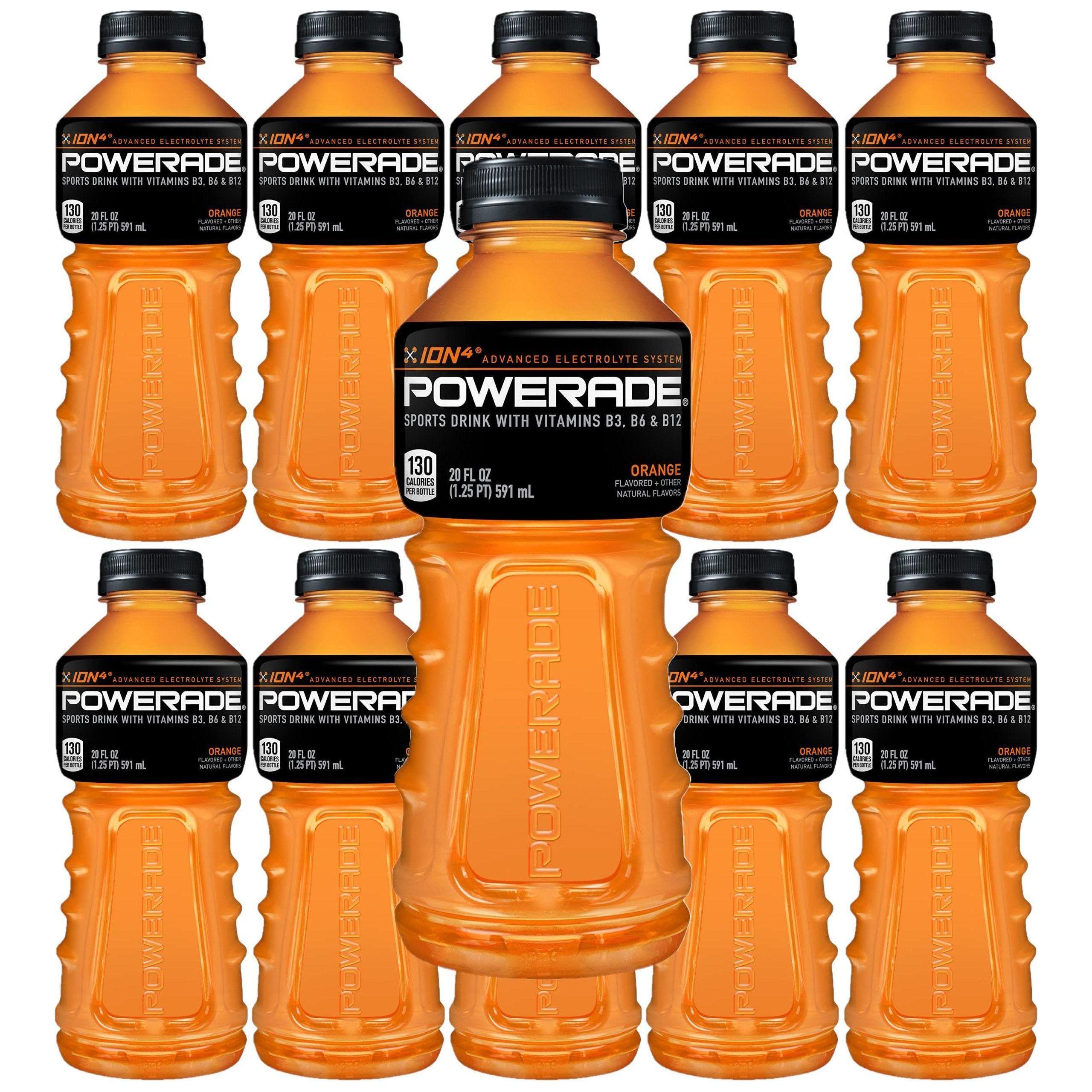 Powerade Half Powerade Orange Electrolyte Sports Drink, 20 oz, (Pack of 10) – Fresh ...