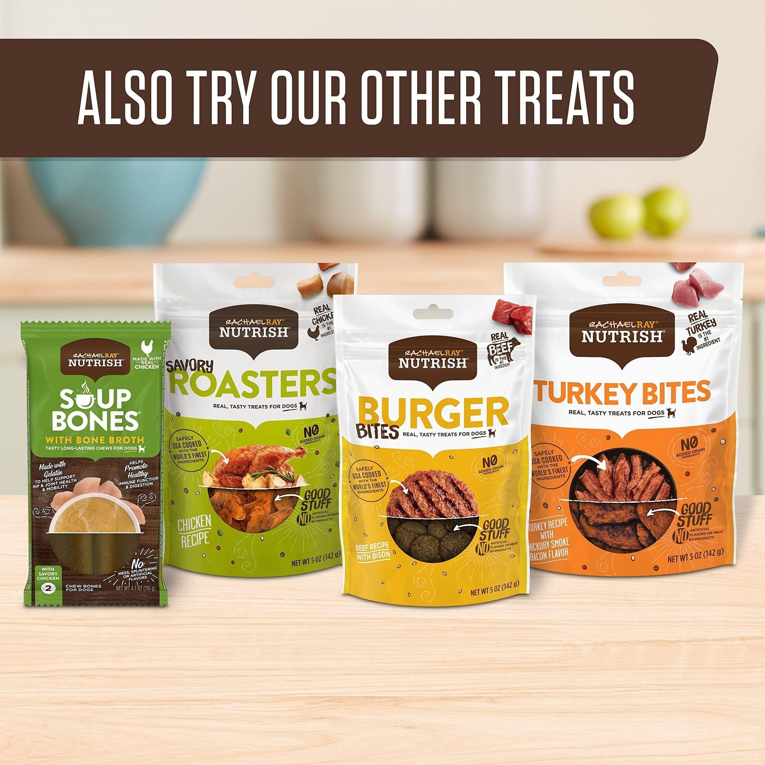 Rachael Ray Nutrish Turkey Bites Turkey Recipe With Hickory Smoke Bacon Flavor Dog Treats, 12 oz. Pouch - Rachael Ray