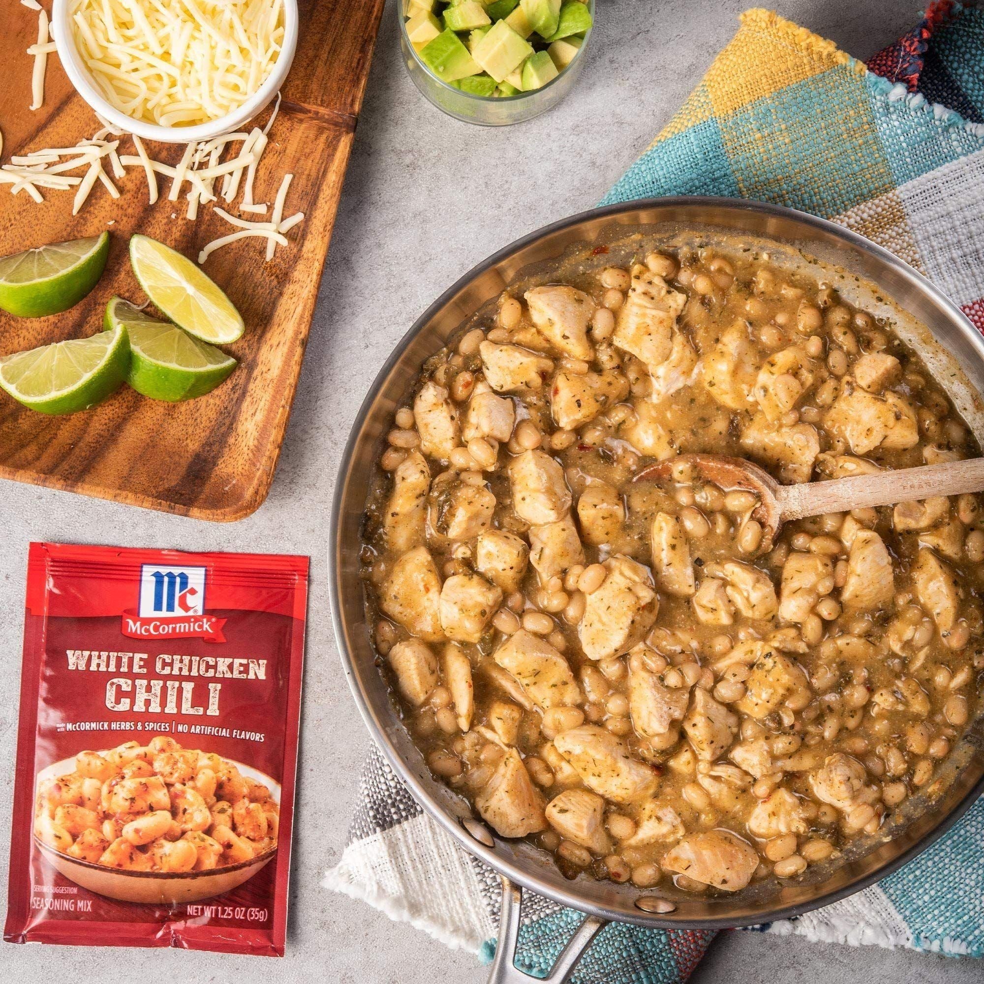 McCormick White Chicken Chili Spice Mix, No MSG, 1.25 oz (12 Pack) - McCormick