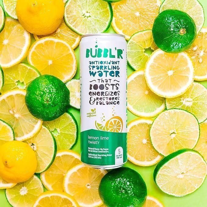 BUBBL'R Zesty Citrus Sparkler, Sparkling Water, 12 Fl Oz Cans, 12 Pack - Bubbl'r