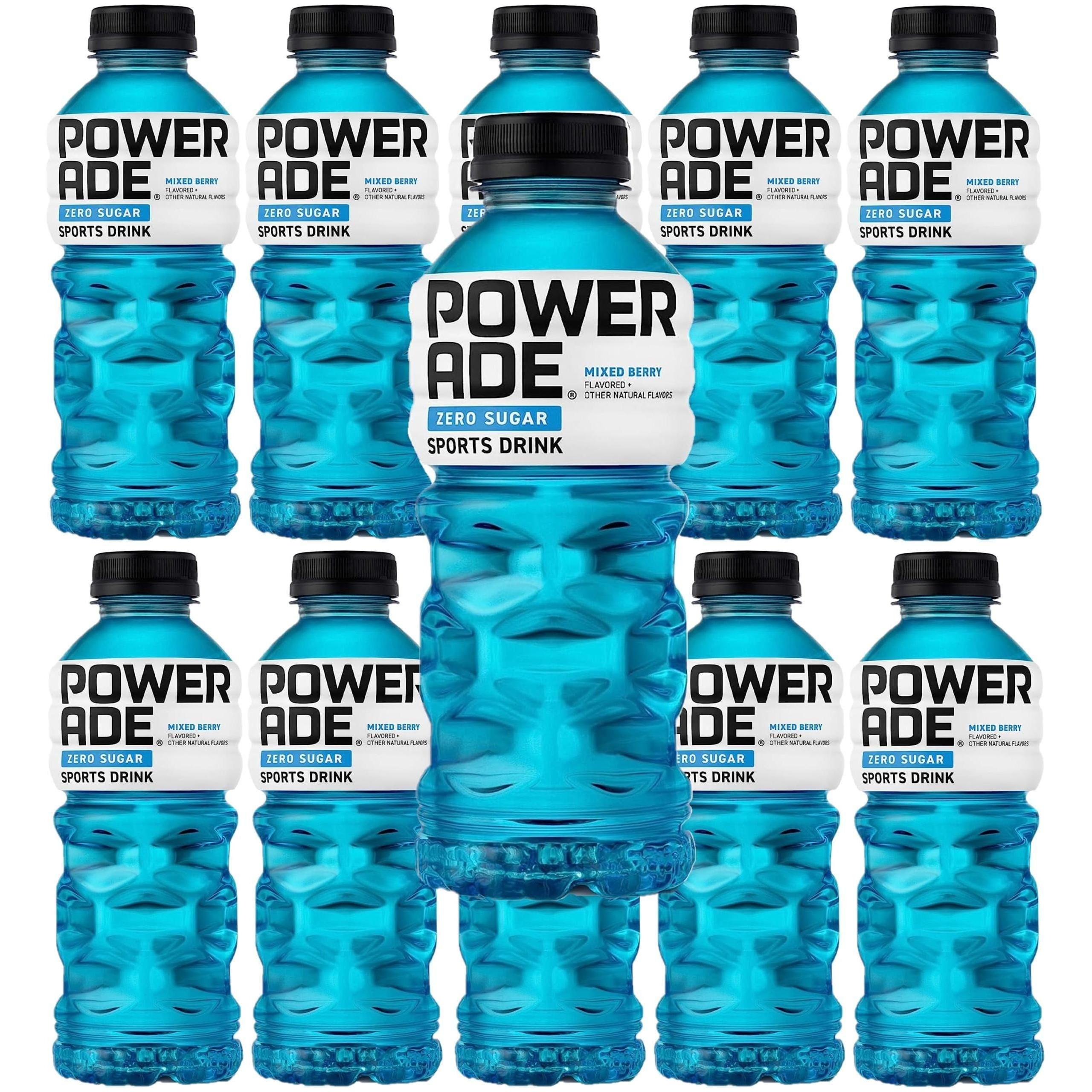 Powerade Zero Sugar Mixed Berry Electrolyte Drink, 20oz Bottles, 10-Pack - Powerade