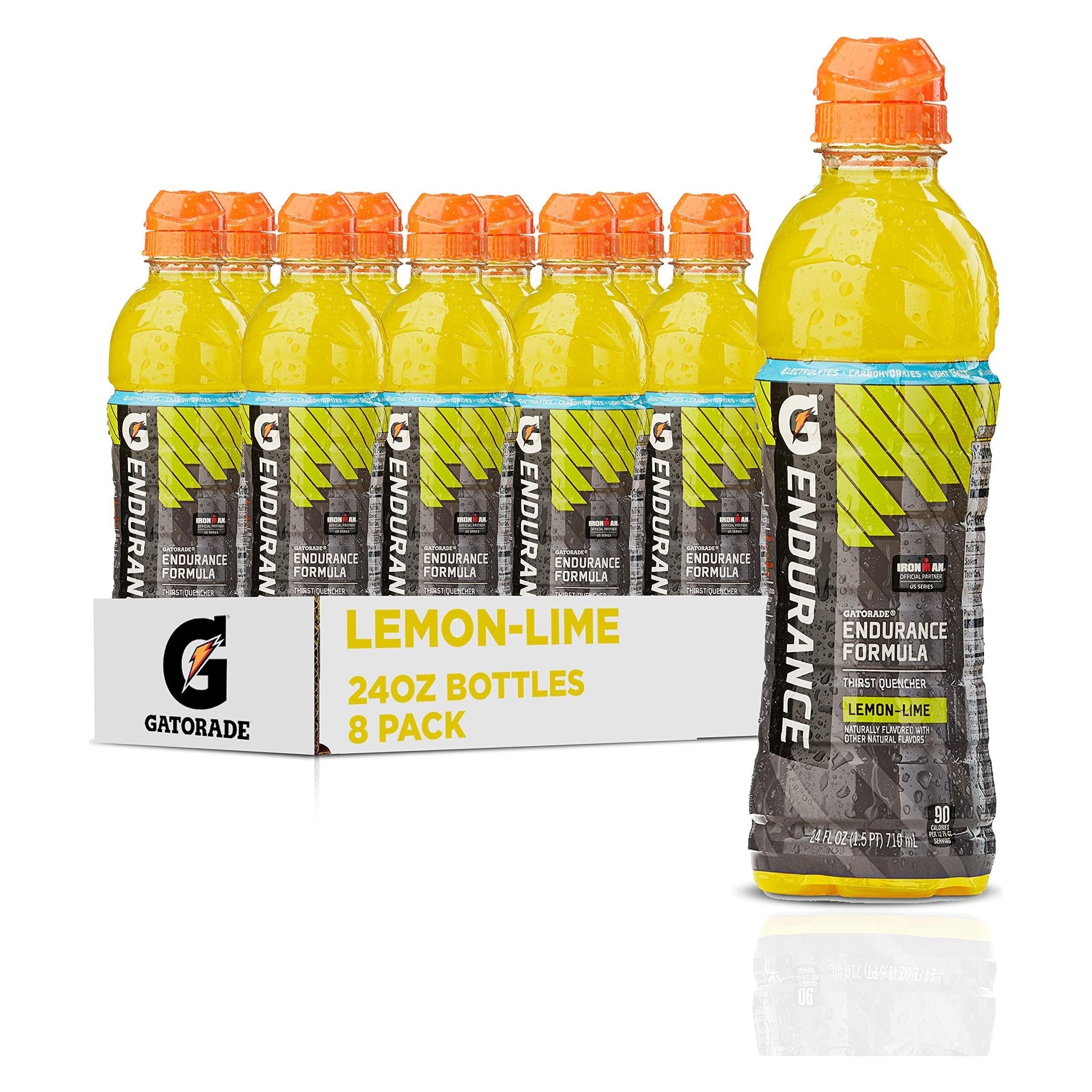 Gatorade Endurance, Lemon Lime, 24oz Bottles (8 Pack) - Gatorade