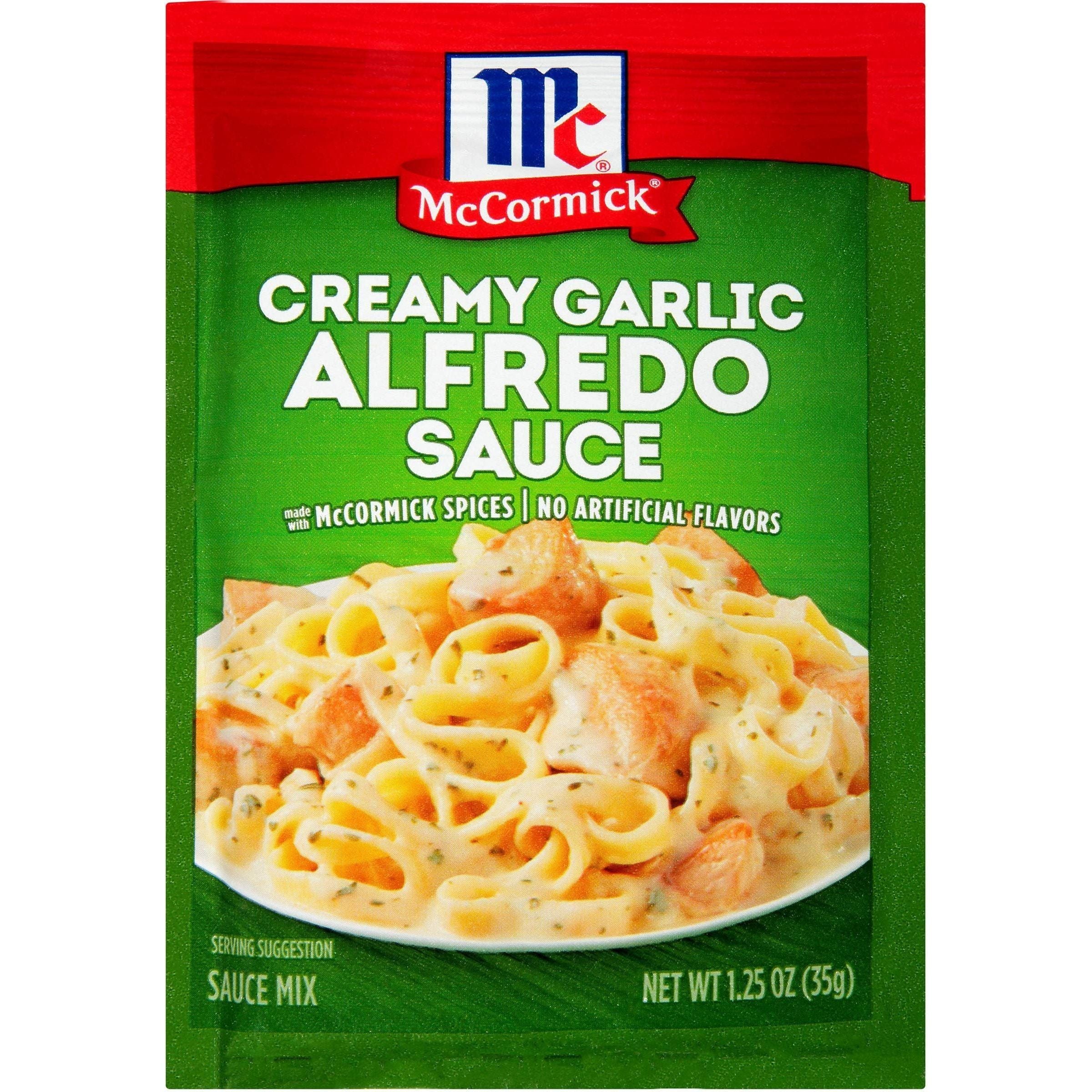 McCormick Garlic Alfredo Sauce Mix, 1.25 oz, Pack of 12 - McCormick