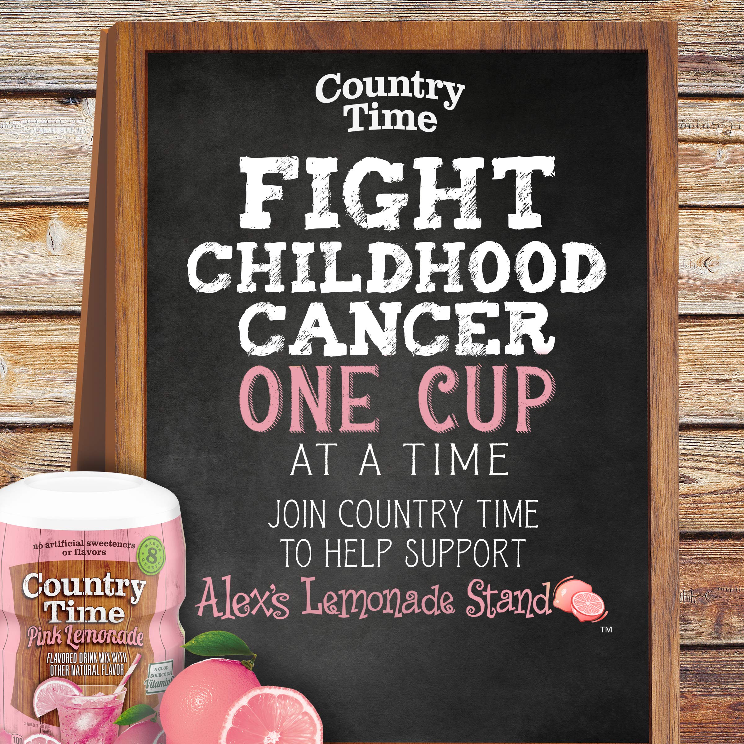 Country Time Pink Lemonade Drink Mix (19 oz Canisters, Pack of 4) - Country Time