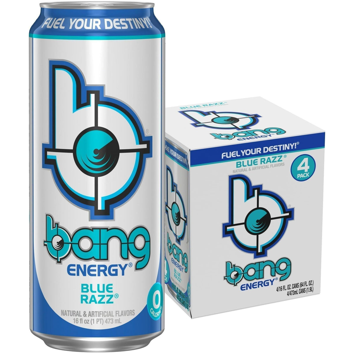 BANG Energy Drink, Blue Raspberry Blast, 16 oz, Pack of 4 – Fresh Finds ...