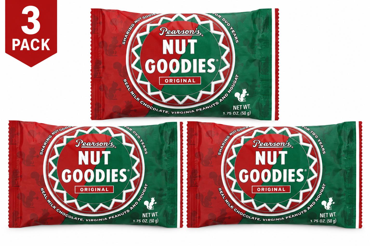 Pearson's Nut Goodie Chocolate Candy Bars, 3 Pack