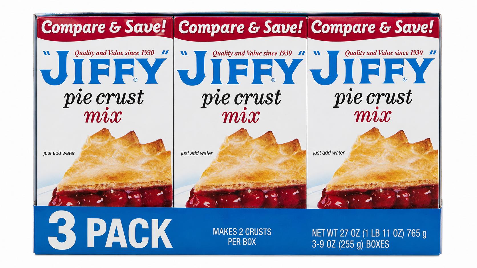 Jiffy Pie Crust Mix, 9 oz (3 Pack) - Jiffy
