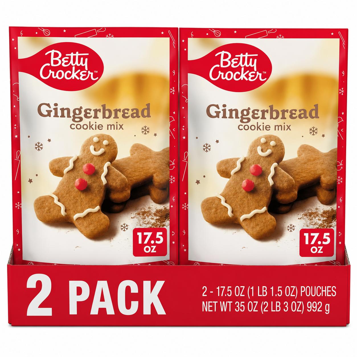 Betty Crocker Gingerbread Cookie Mix, 17.5 oz (2 Pack) - Generic