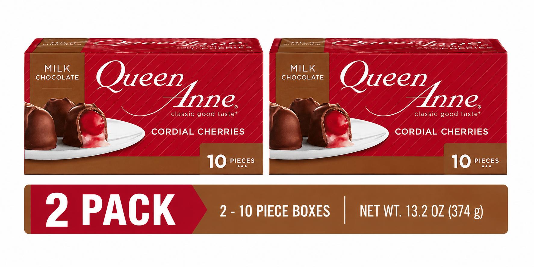 Queen Anne Milk Chocolate Cordial Cherries, 6.6 oz (2 Pack) - Queen Anne