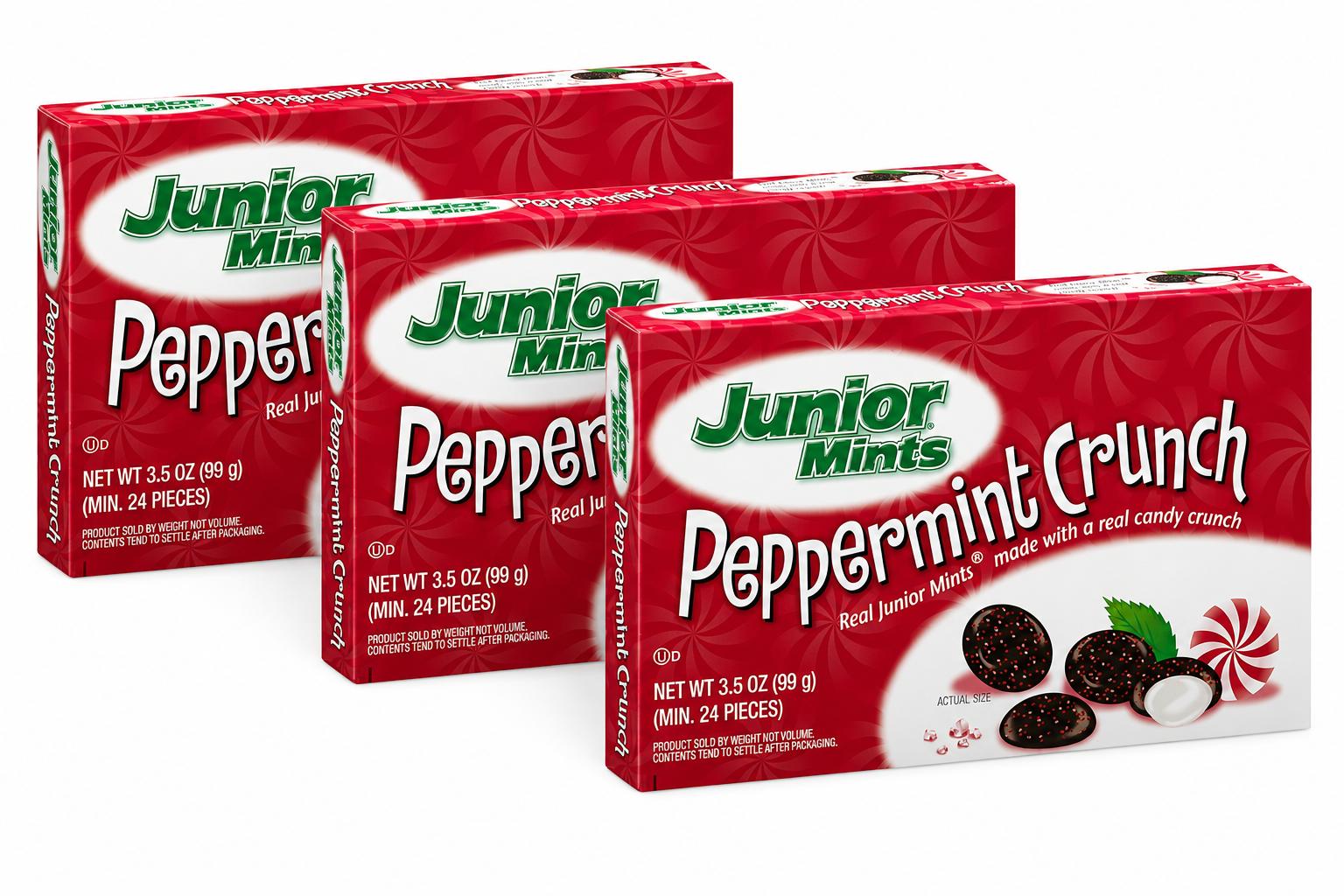 Junior Mints Peppermint Crunch Candy, 3-Pack - Junior Mints