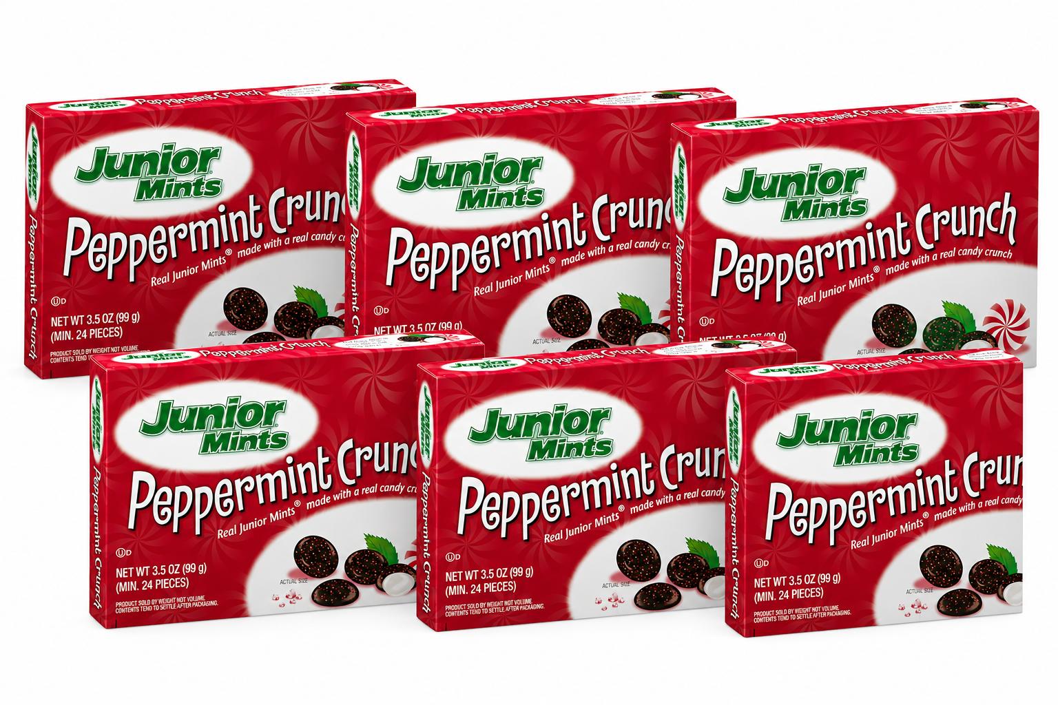 Junior Mints Peppermint Crunch Candy, 6-Pack - Junior Mints