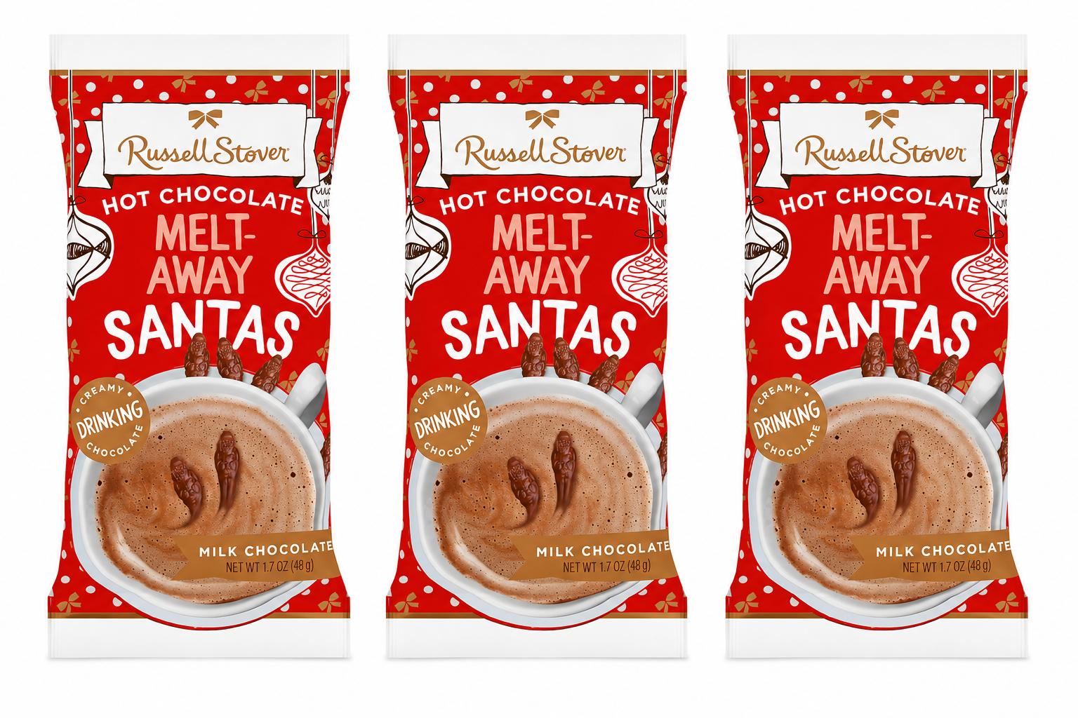 Russell Stover Hot Chocolate Mini Santa Bag, 1.7 oz, 3-Pack - Russell Stover