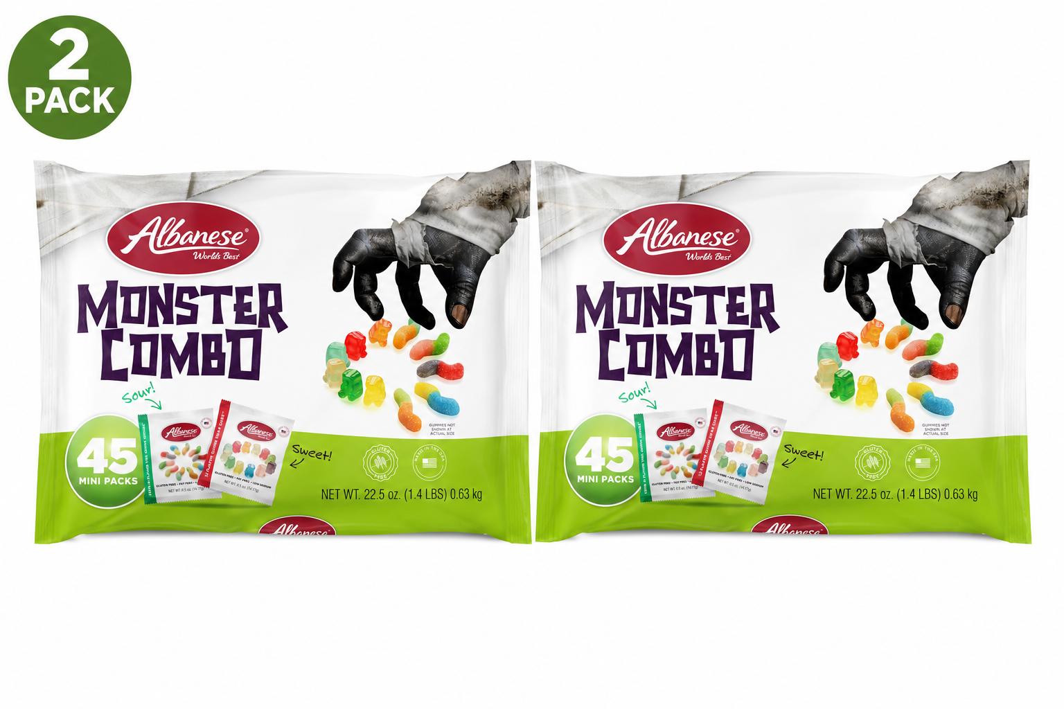 Albanese Sweet & Sour Monster Combo, 45 Count, 2 Pack