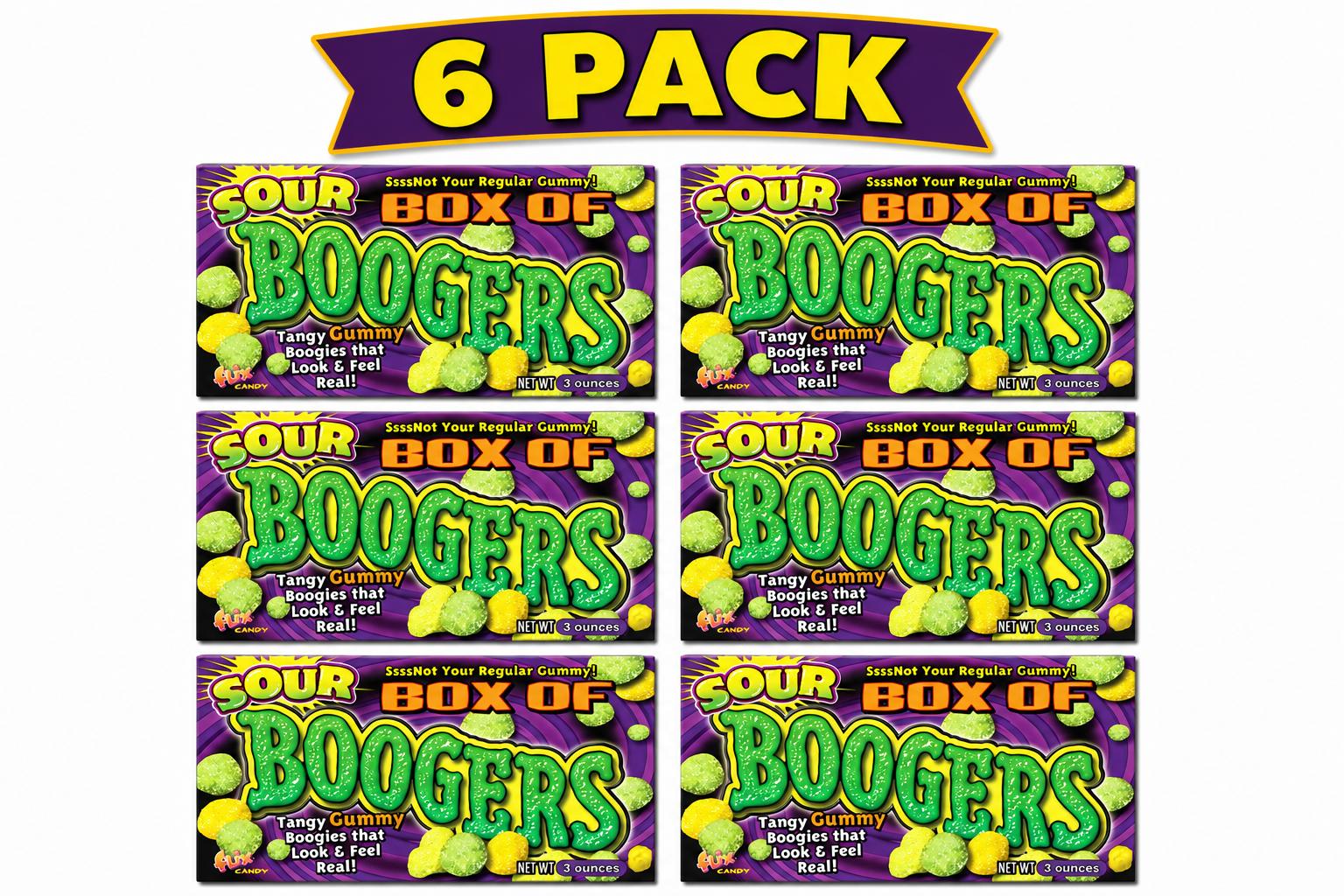 Flix Candy Sour Box of Boogers, 3 oz, 6 Pack